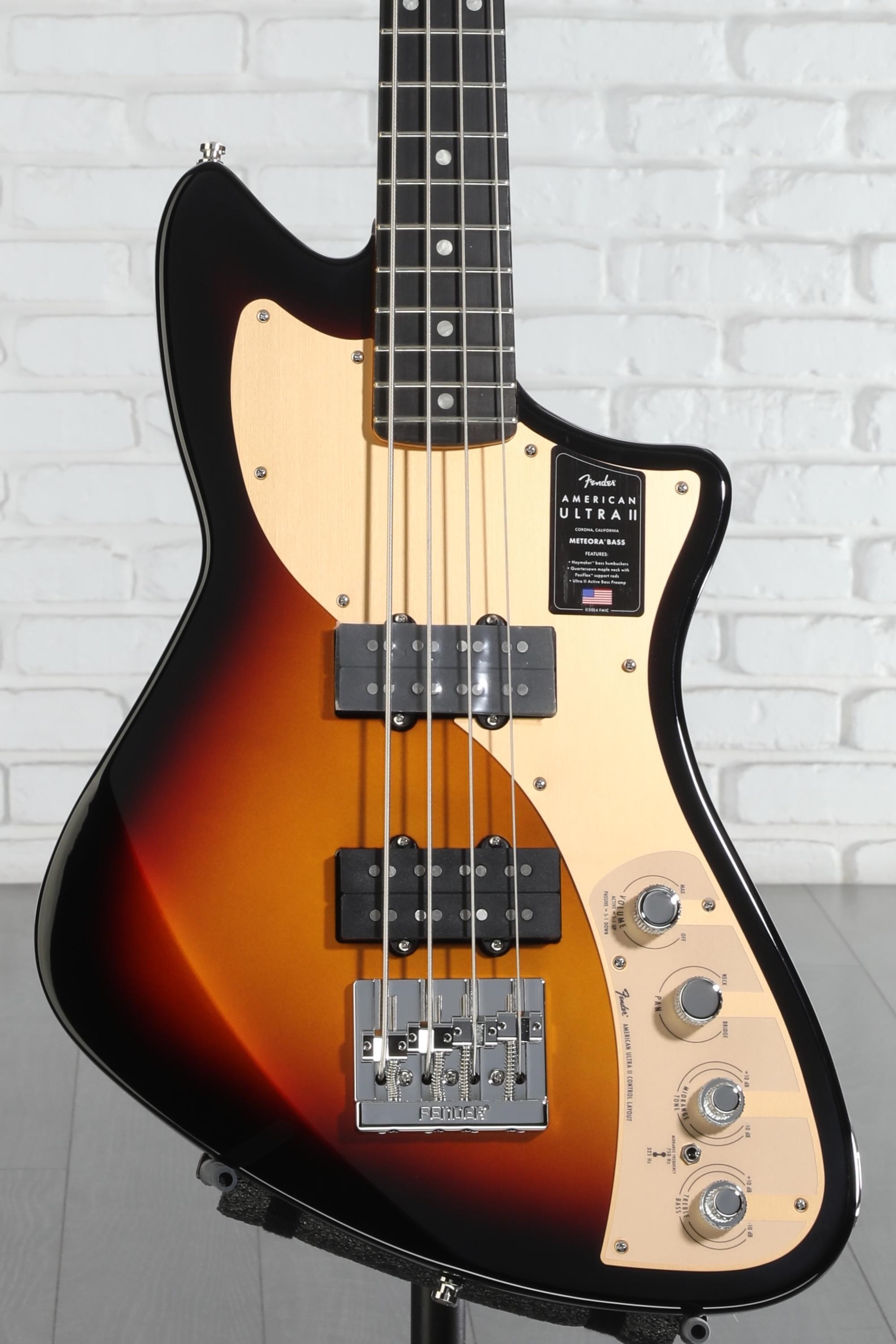 Fender American Ultra II Meteora Bass - Ultraburst, Ebony
