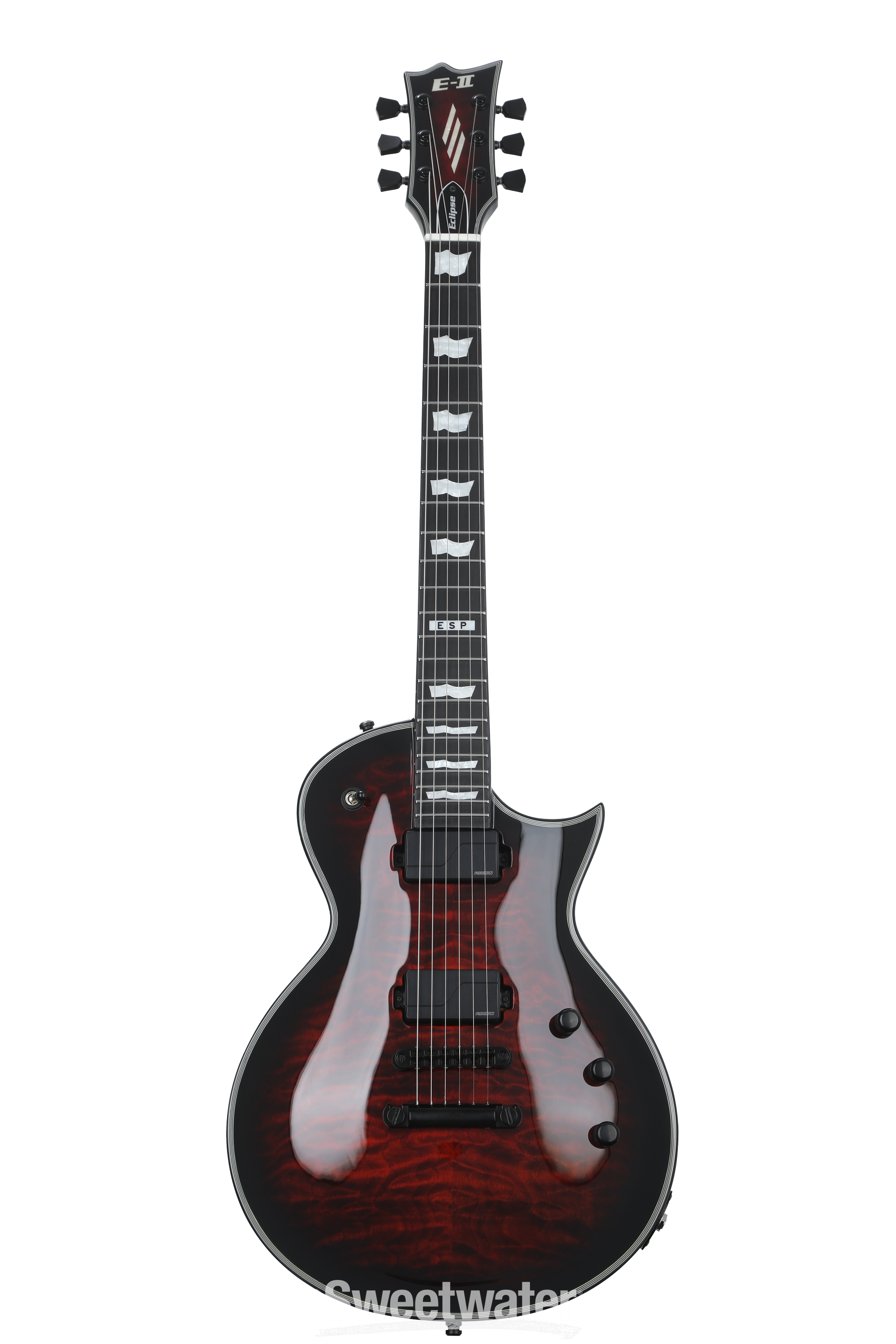 ESP E-II Eclipse QM Electric Guitar - See-thru Black Cherry Sunburst