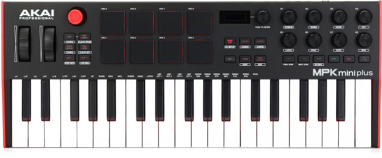 AKAI Professional MPK Mini MK3 - 25 Key USB MIDI Keyboard Controller With 8  Backlit Drum Pads, 8 Knobs and Music Production Software Included