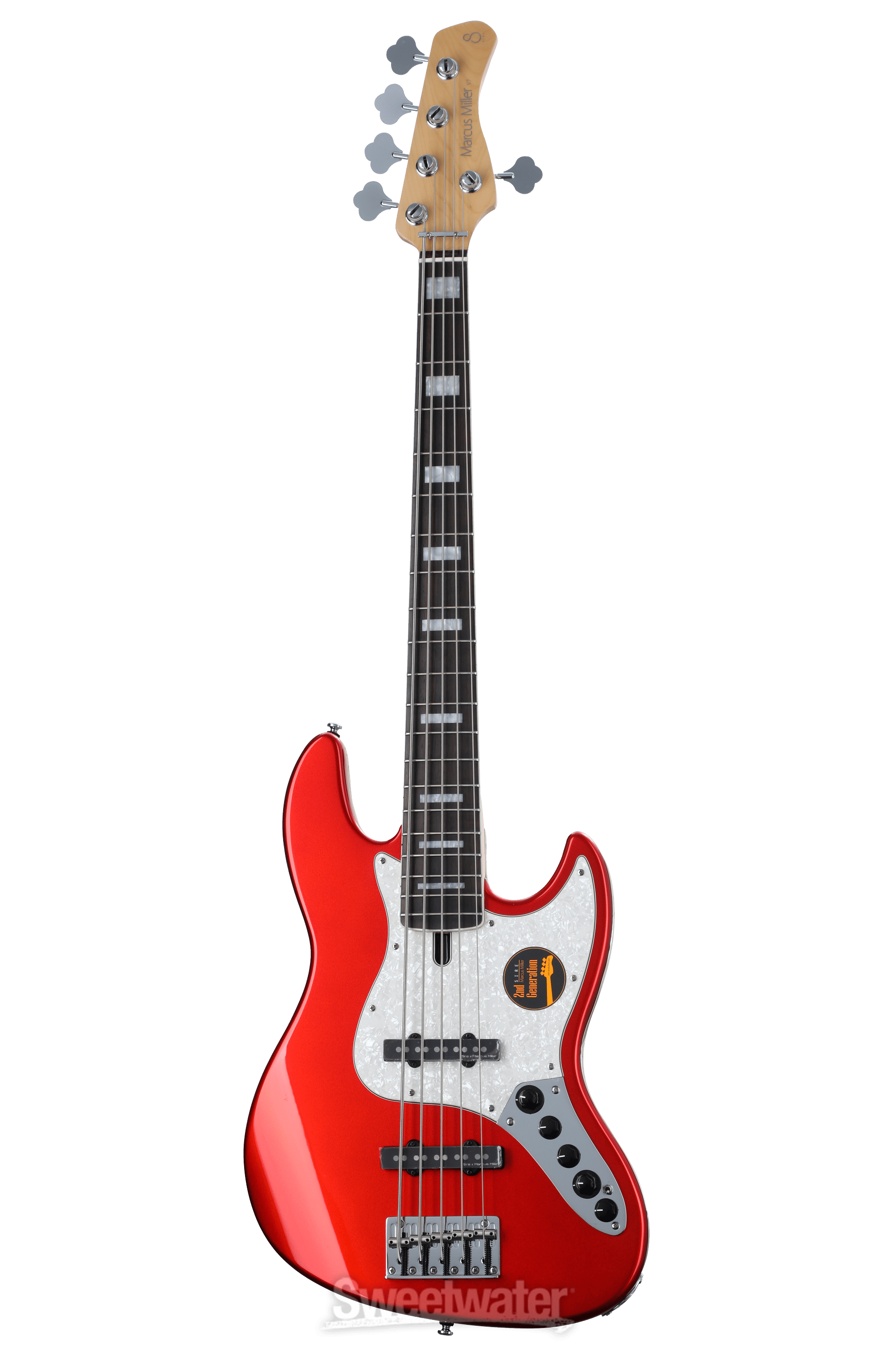 Sire Marcus Miller V7 Alder 5-string Bass Guitar - Bright Metallic Red 