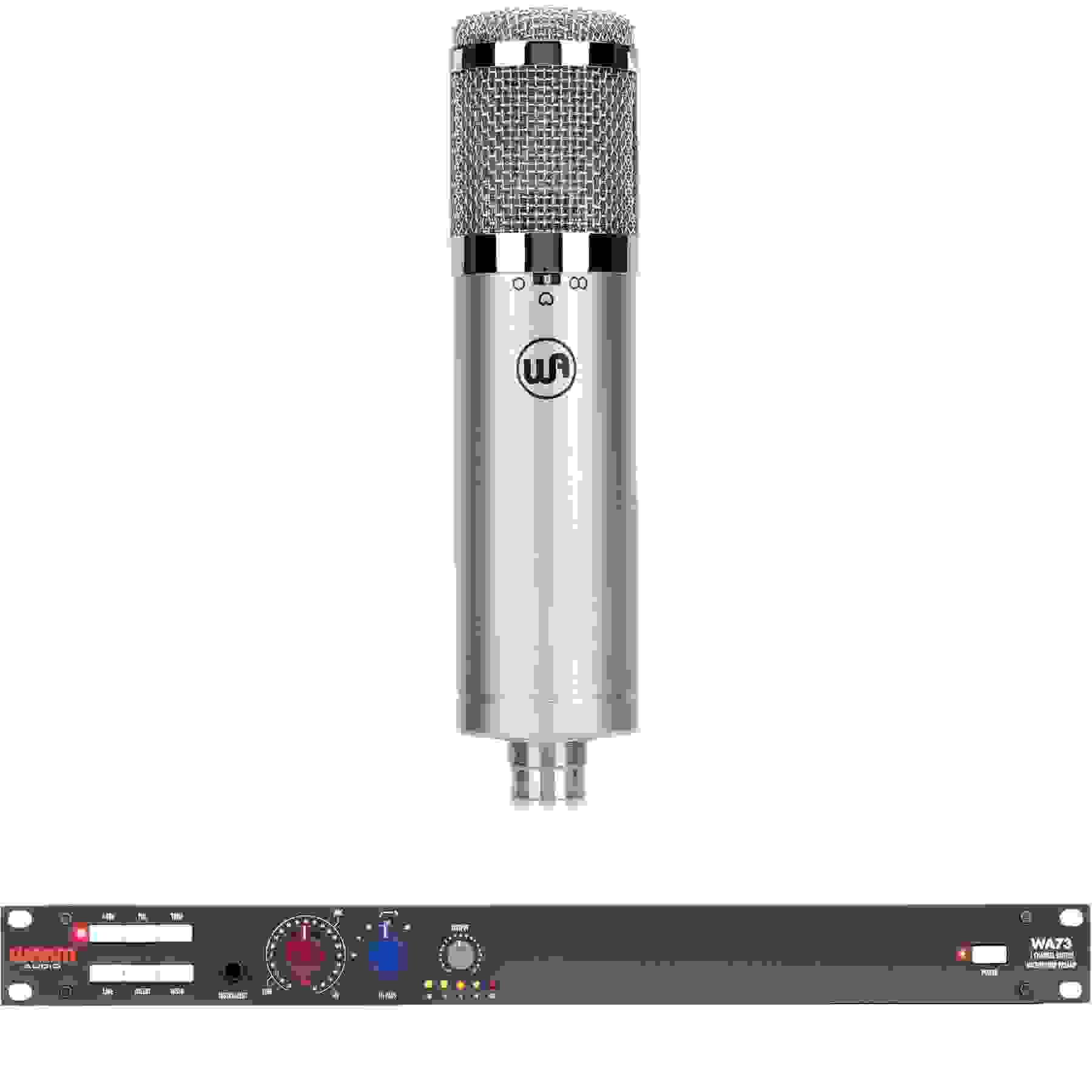 Warm Audio WA-47Jr Large-diaphragm Condenser Microphone with WA73 Microphone Preamp - Nickel