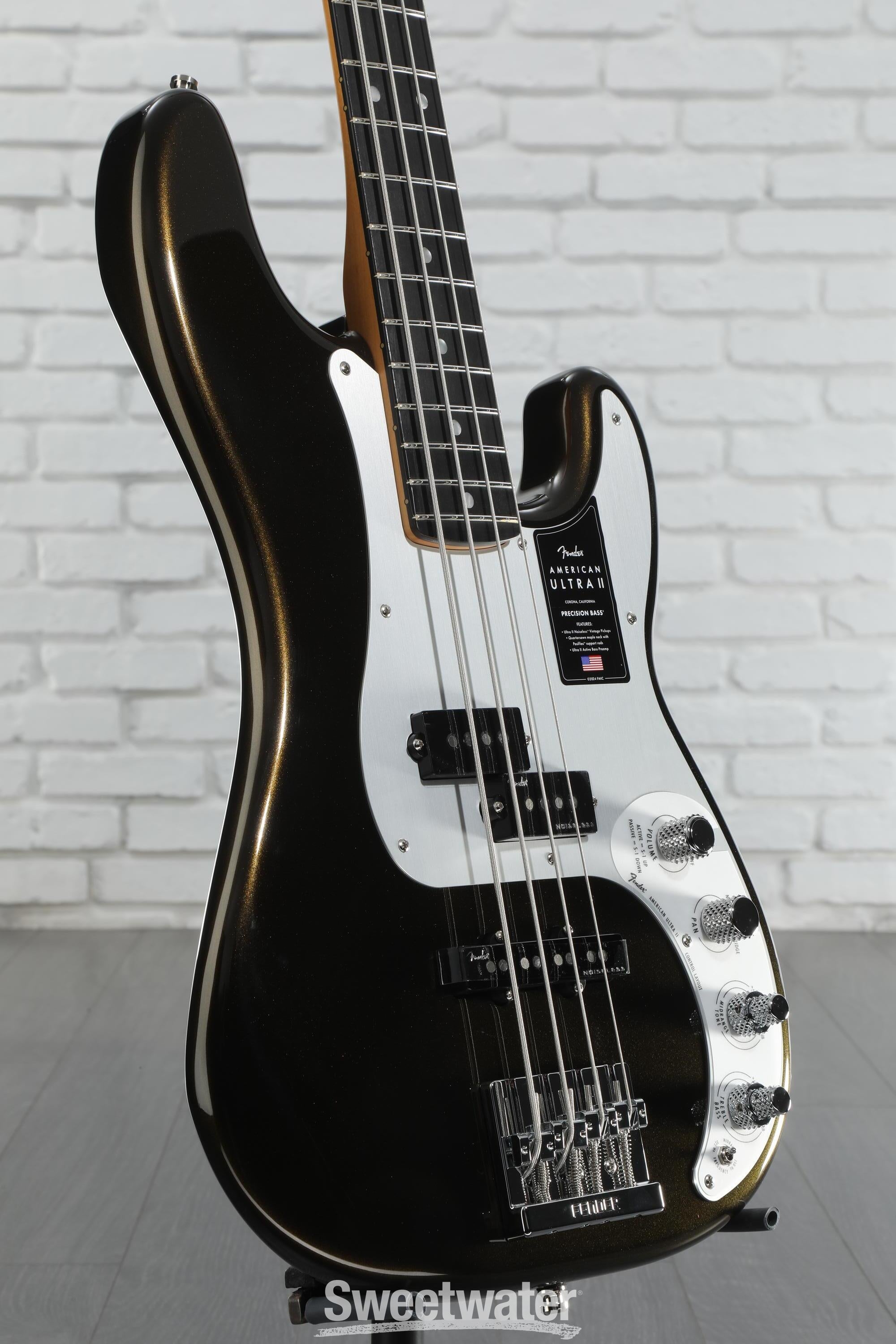 Fender American Ultra II Precision Bass - Texas Tea, Ebony