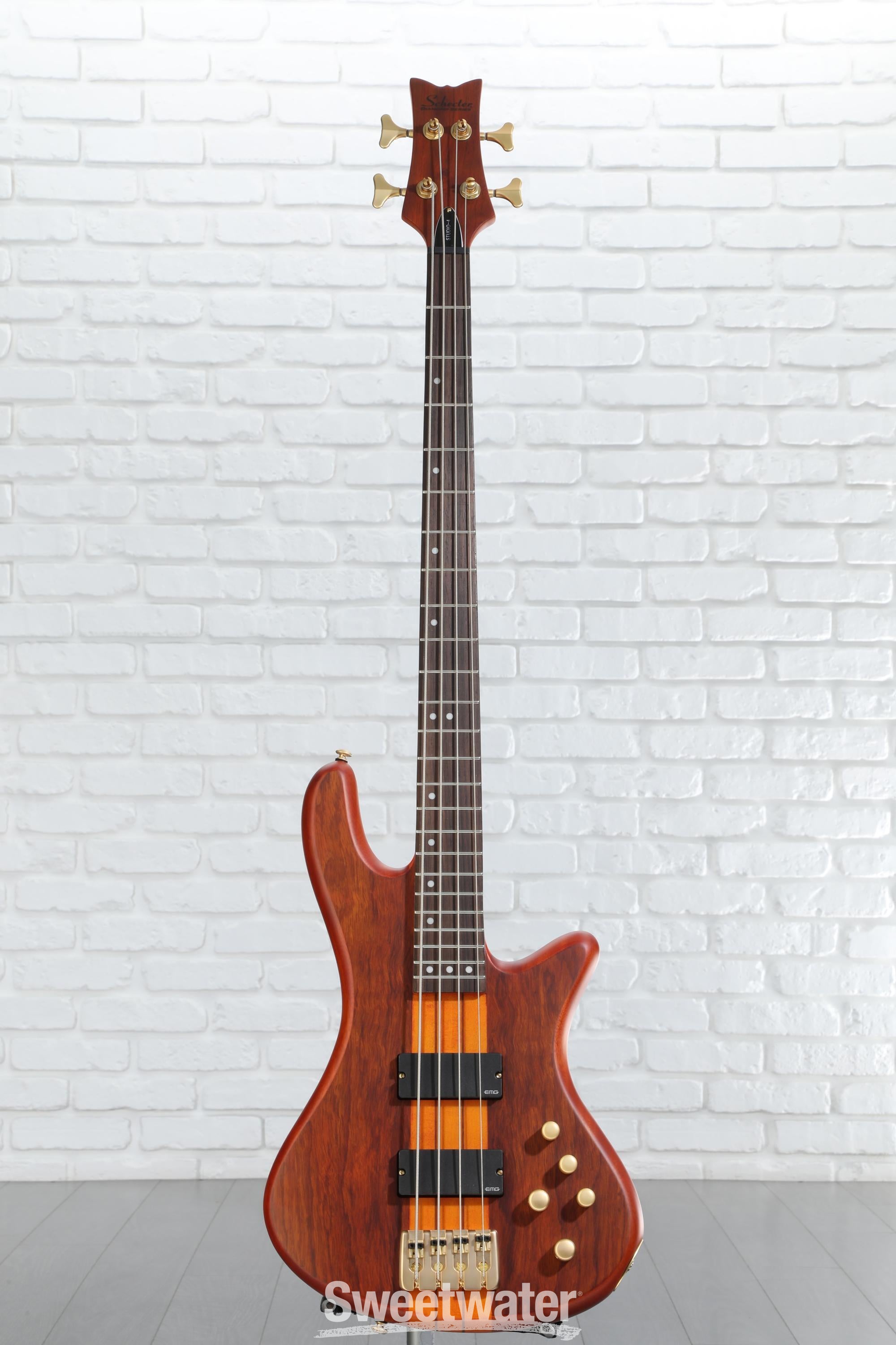 Schecter Stiletto Studio 4 Bass Guitar - Honey Satin