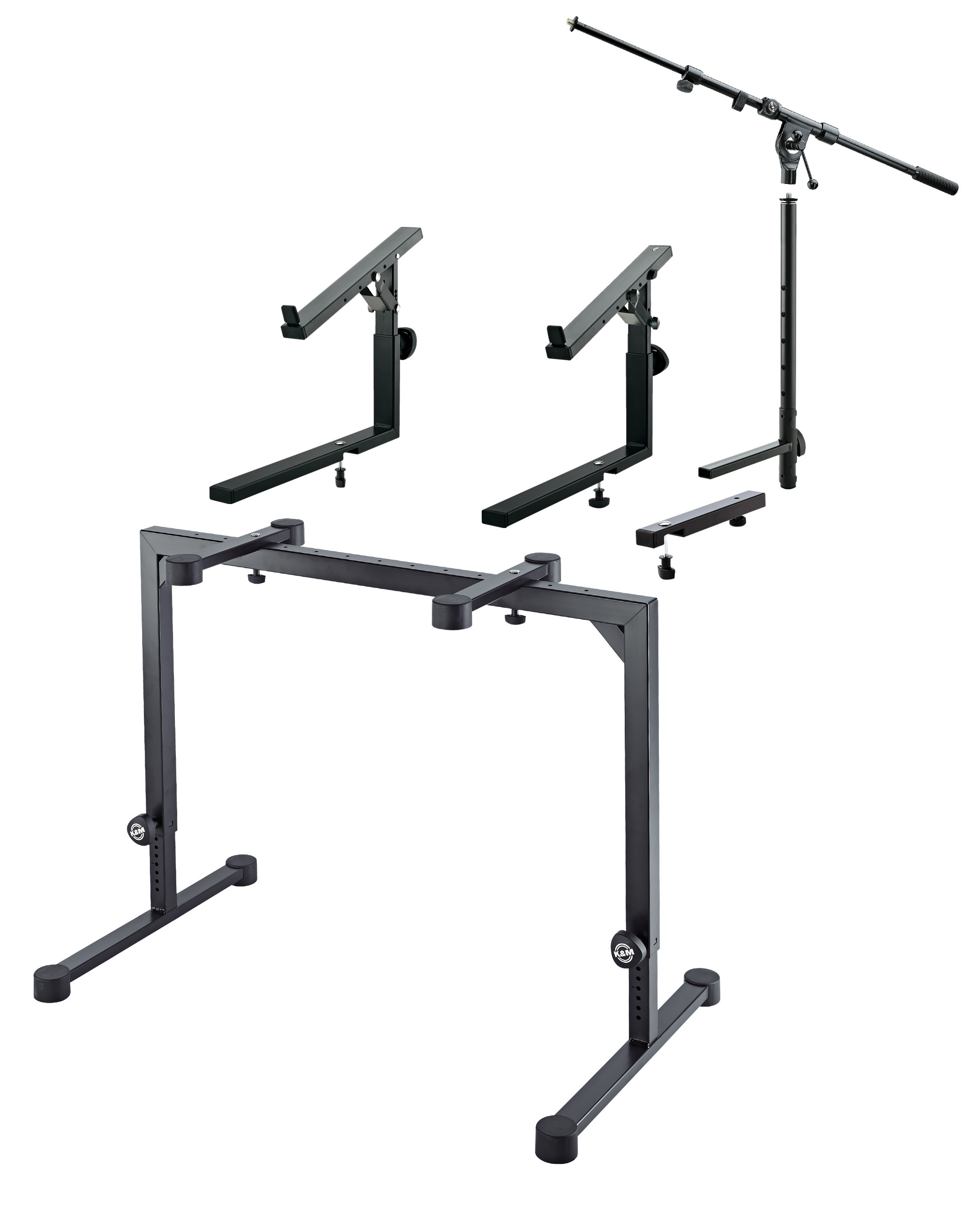 Photo of K&M 18810 Omega Table-Style Keyboard Stand 2 Tier with Mic Boom