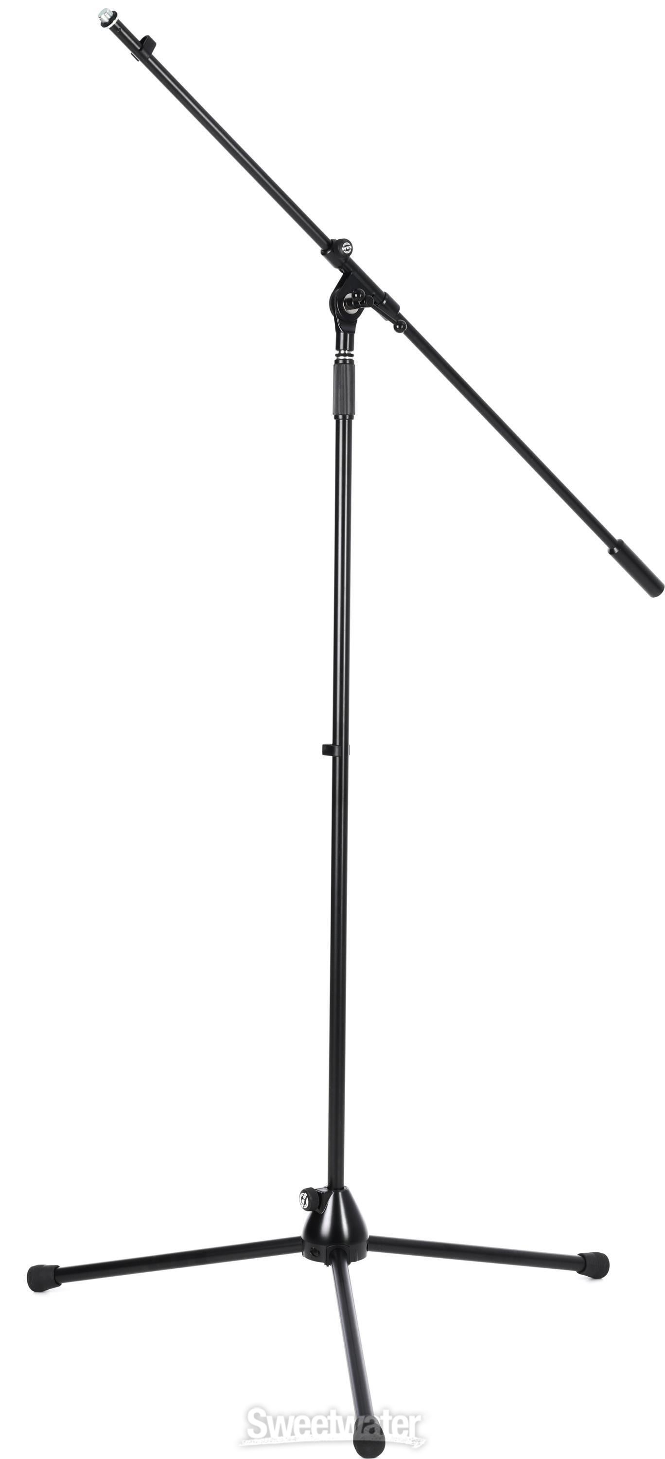 K&M 21021 Extra Tall Boom Microphone Stand - Black | Sweetwater