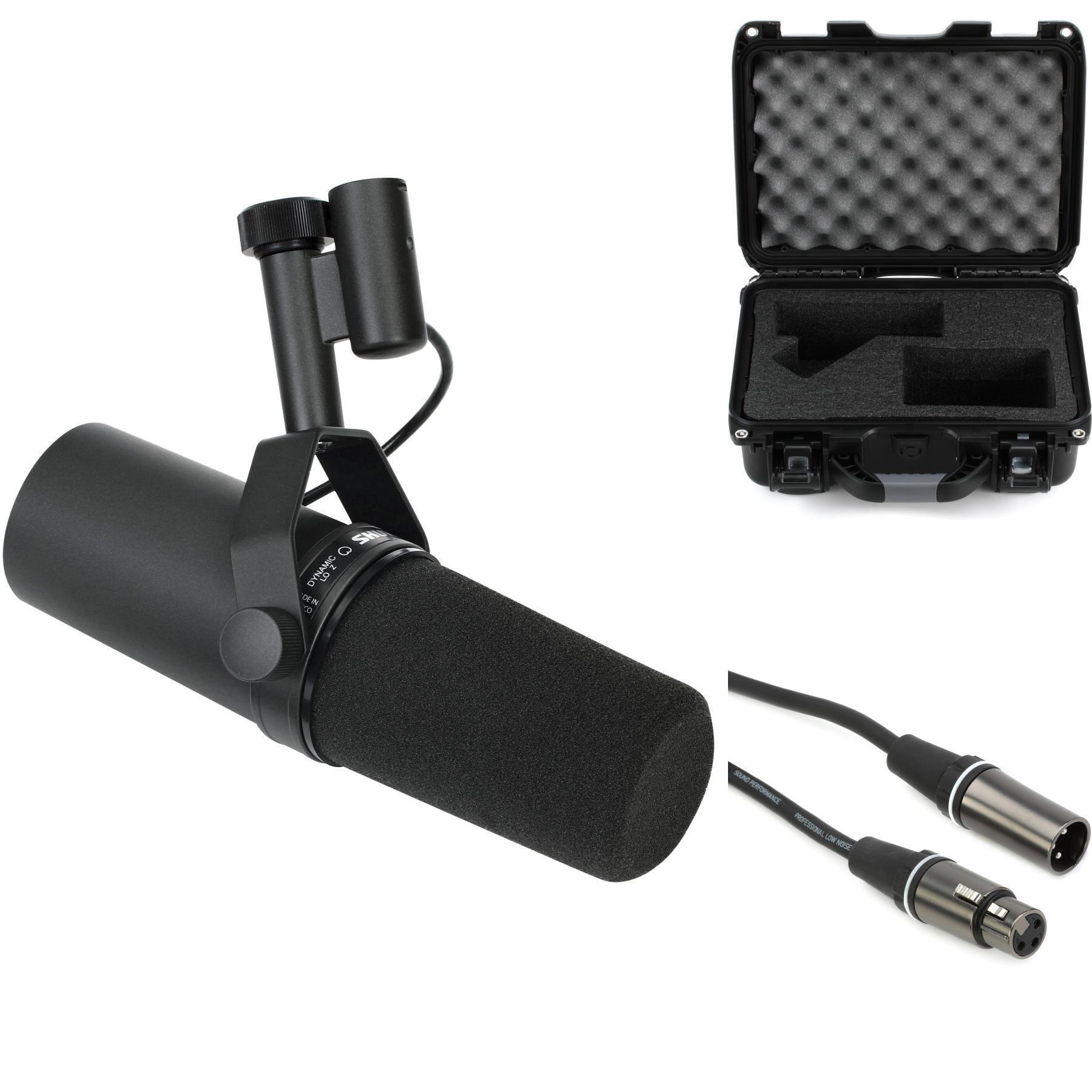 Shure SM7B Dynamic Microphone Bundle with Case and Cable | Sweetwater