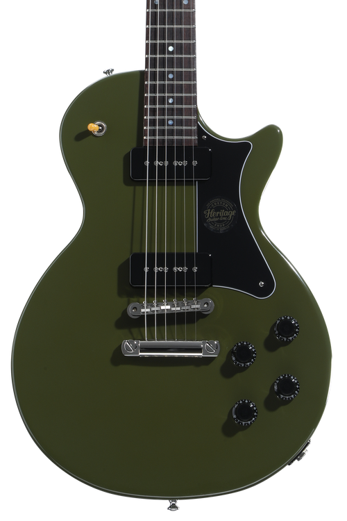 Heritage Custom Core H-137 Electric Guitar - Olive Drab | Sweetwater