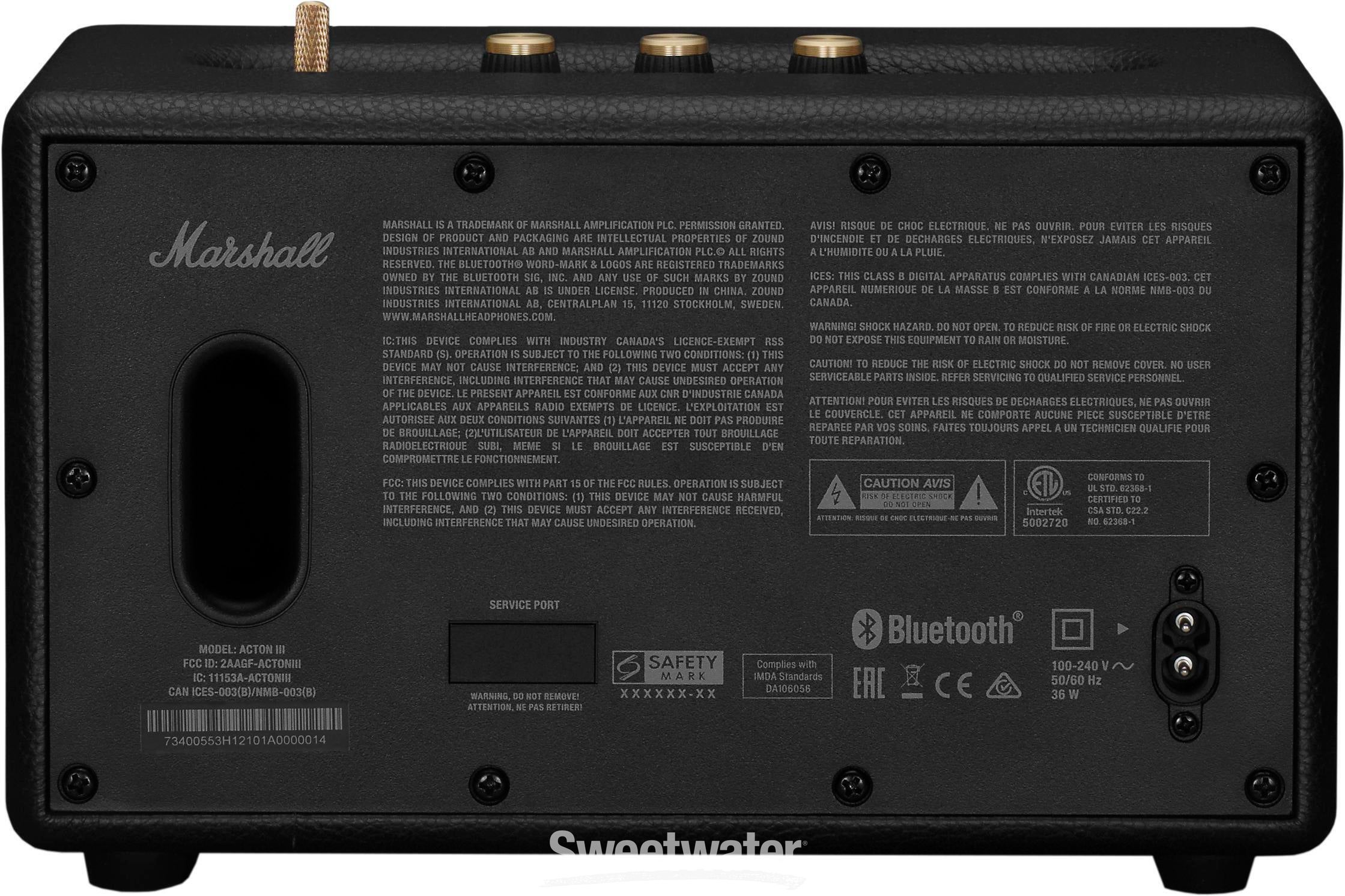 Marshall ACTON3 Bluetooth speaker ブラック ACTON III – Marshall │ 完実電気株式会社 | KANJITSU DENKI CO