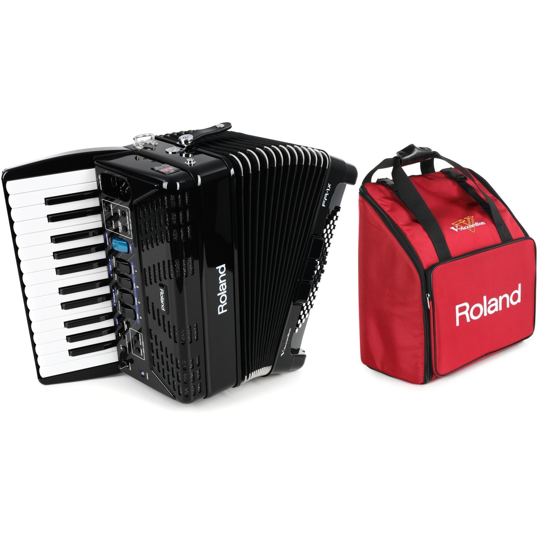 Roland FR-1x Piano-type V-Accordion with Gig Bag - Black | Sweetwater