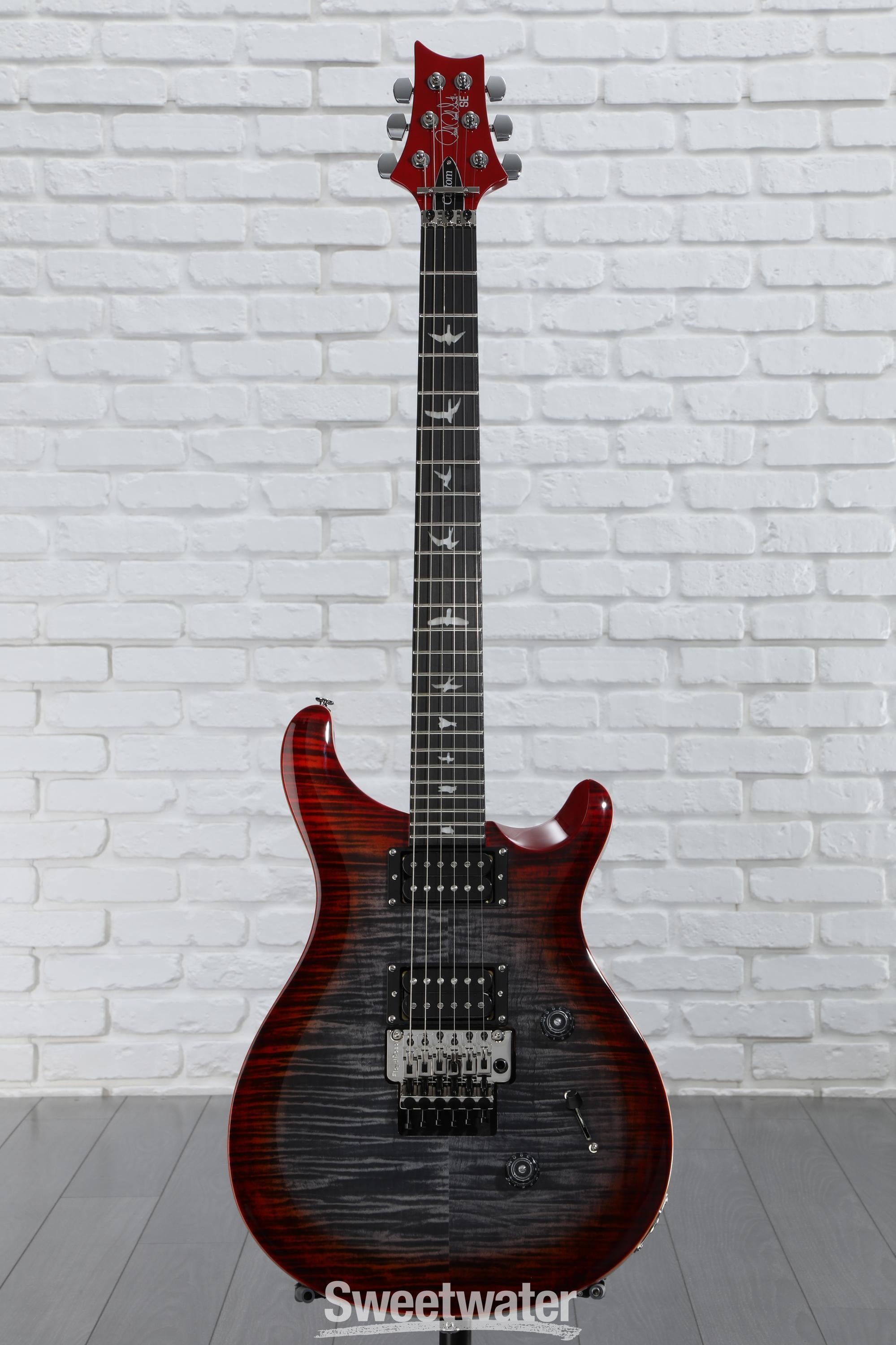 PRS SE Custom 24 Floyd Electric Guitar - Charcoal Cherry