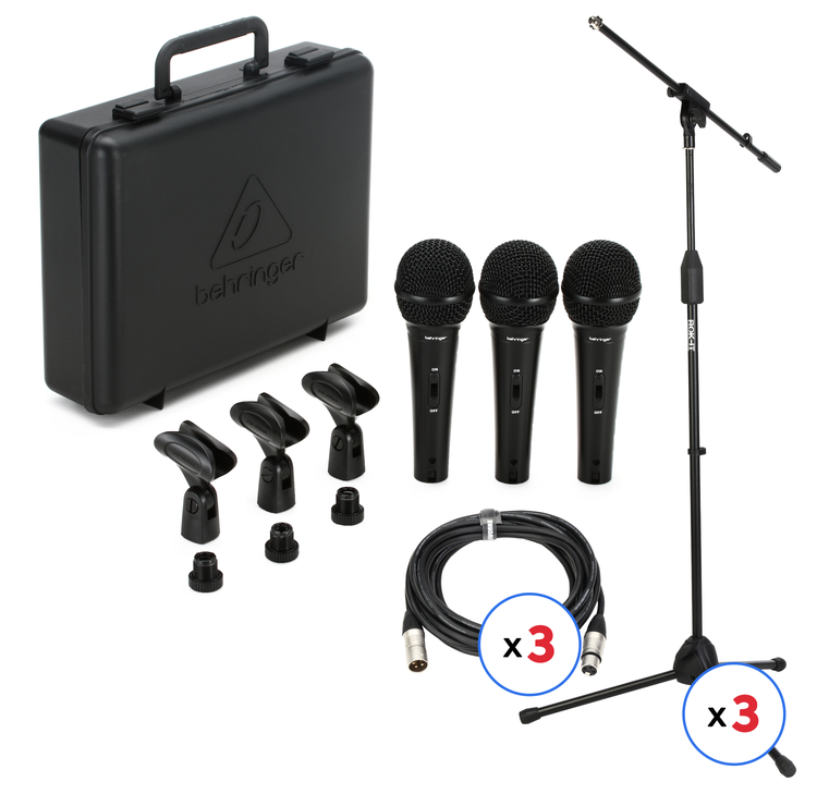 BEHRINGER XM1800S マイク 3本セット Amazon.co.jp: BEHRINGER (ベリンガー) ダイナミックマイク3本