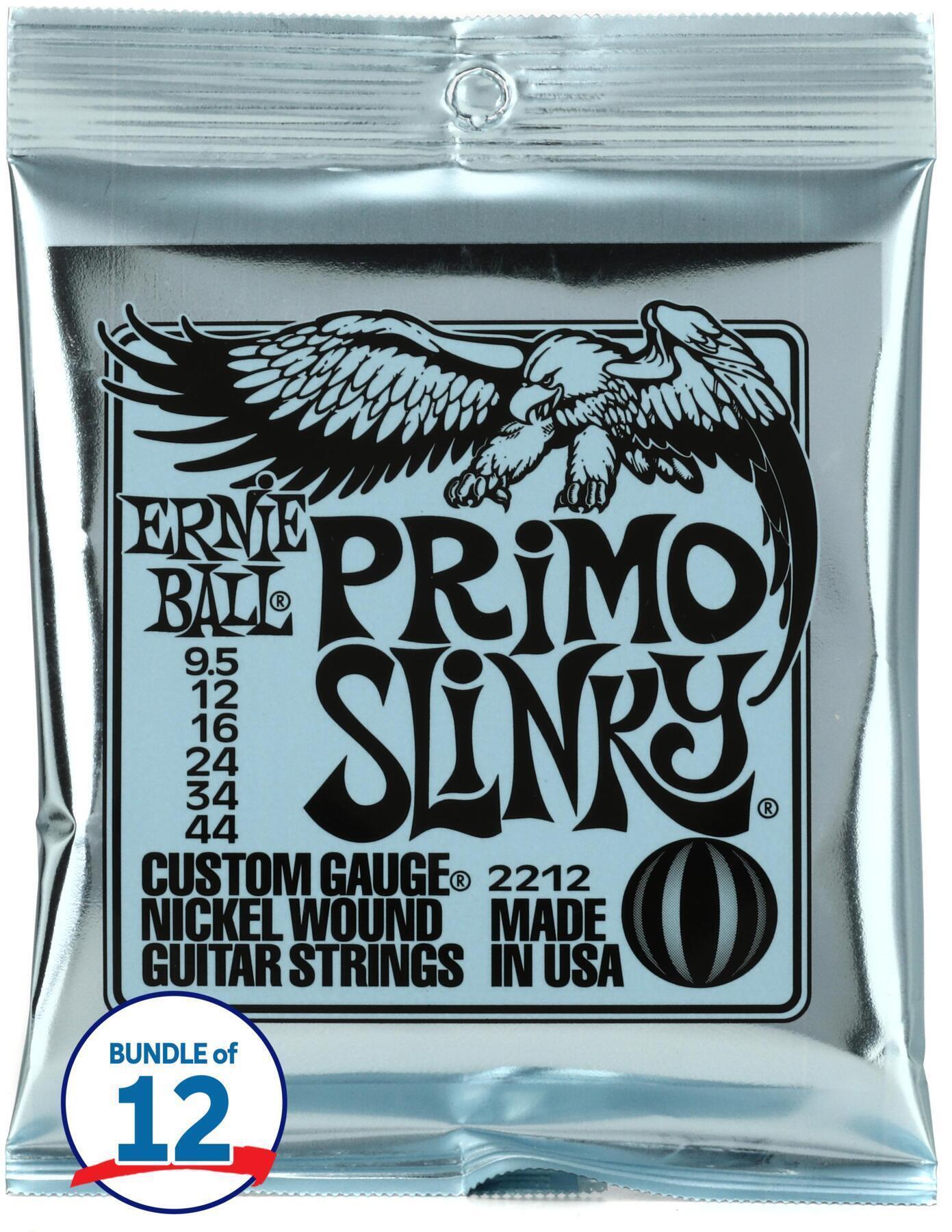Photo of Ernie Ball 2212 Primo Slinky Nickel Wound Electric Guitar Strings - .0095-.044 (12-pack)