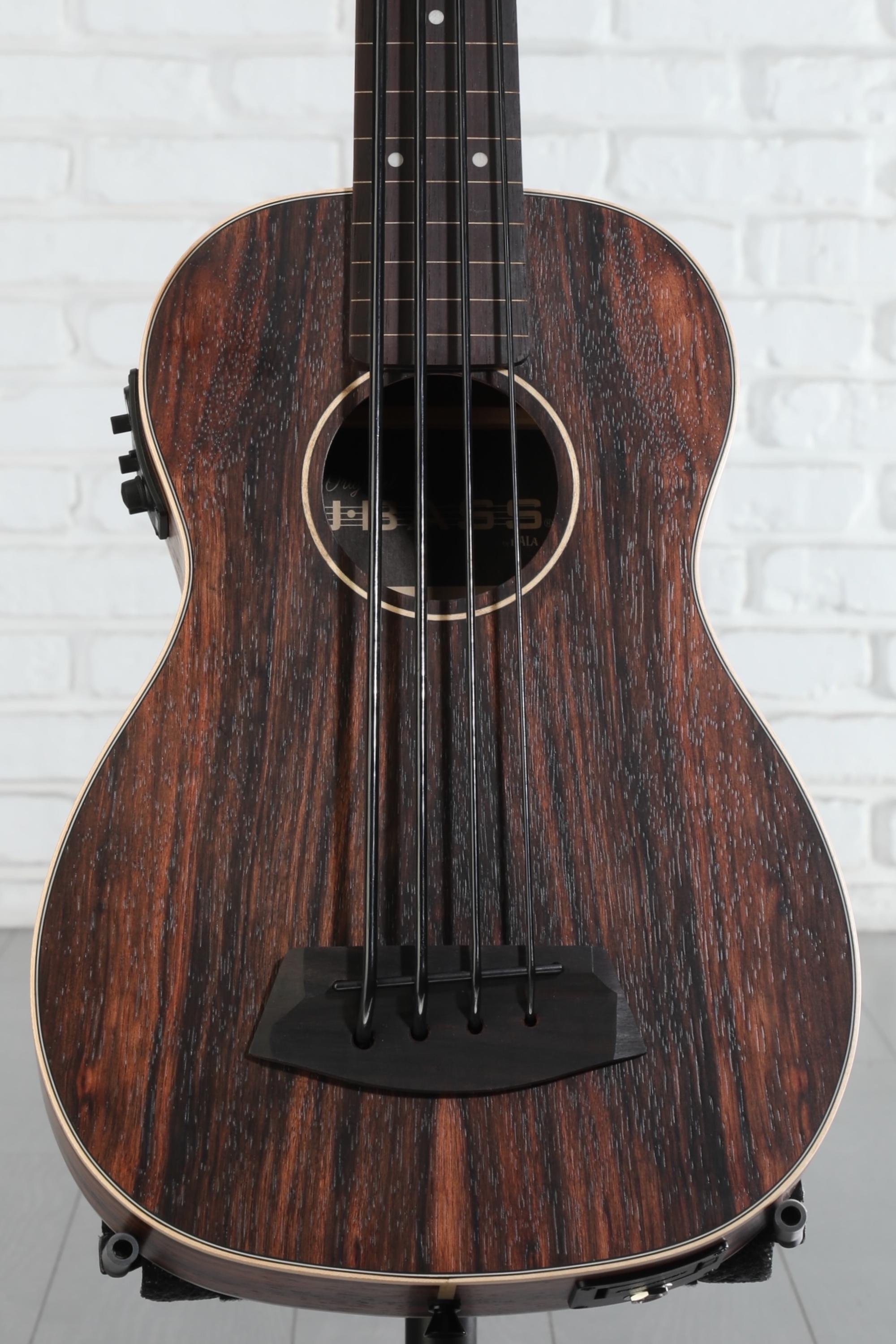 Kala U-Bass Fretless Acoustic-Electric Bass Ukulele - Striped