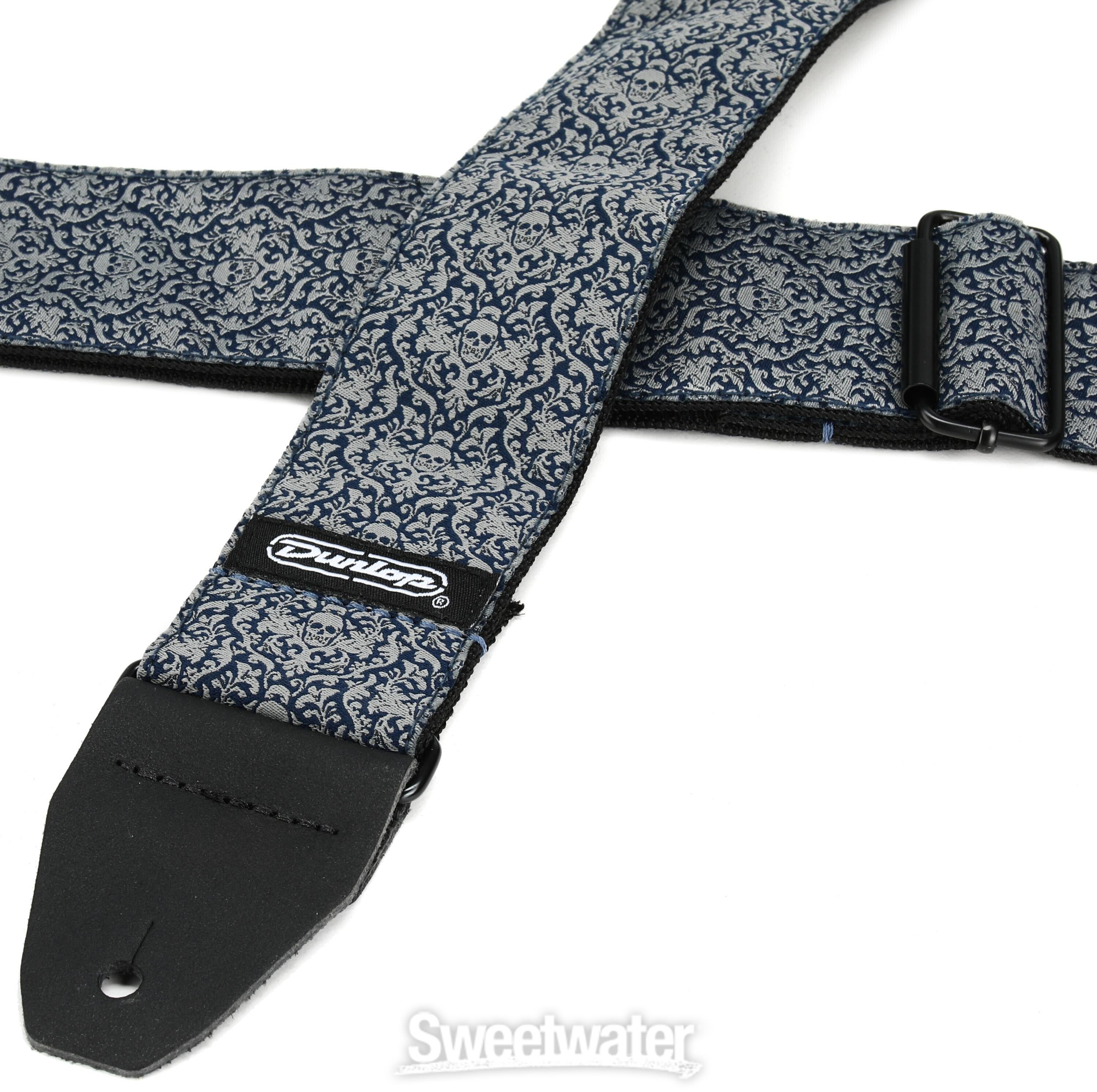 Dunlop D6715 Jacquard Guitar Strap - Fleurs De Skull
