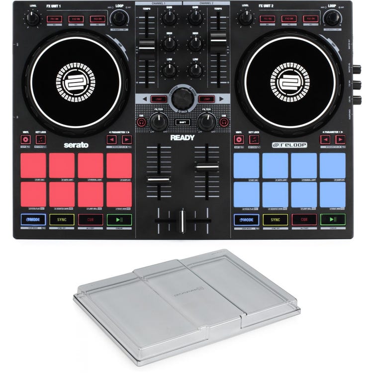 Reloop Ready 2-channel DJ Controller with Decksaver Cover