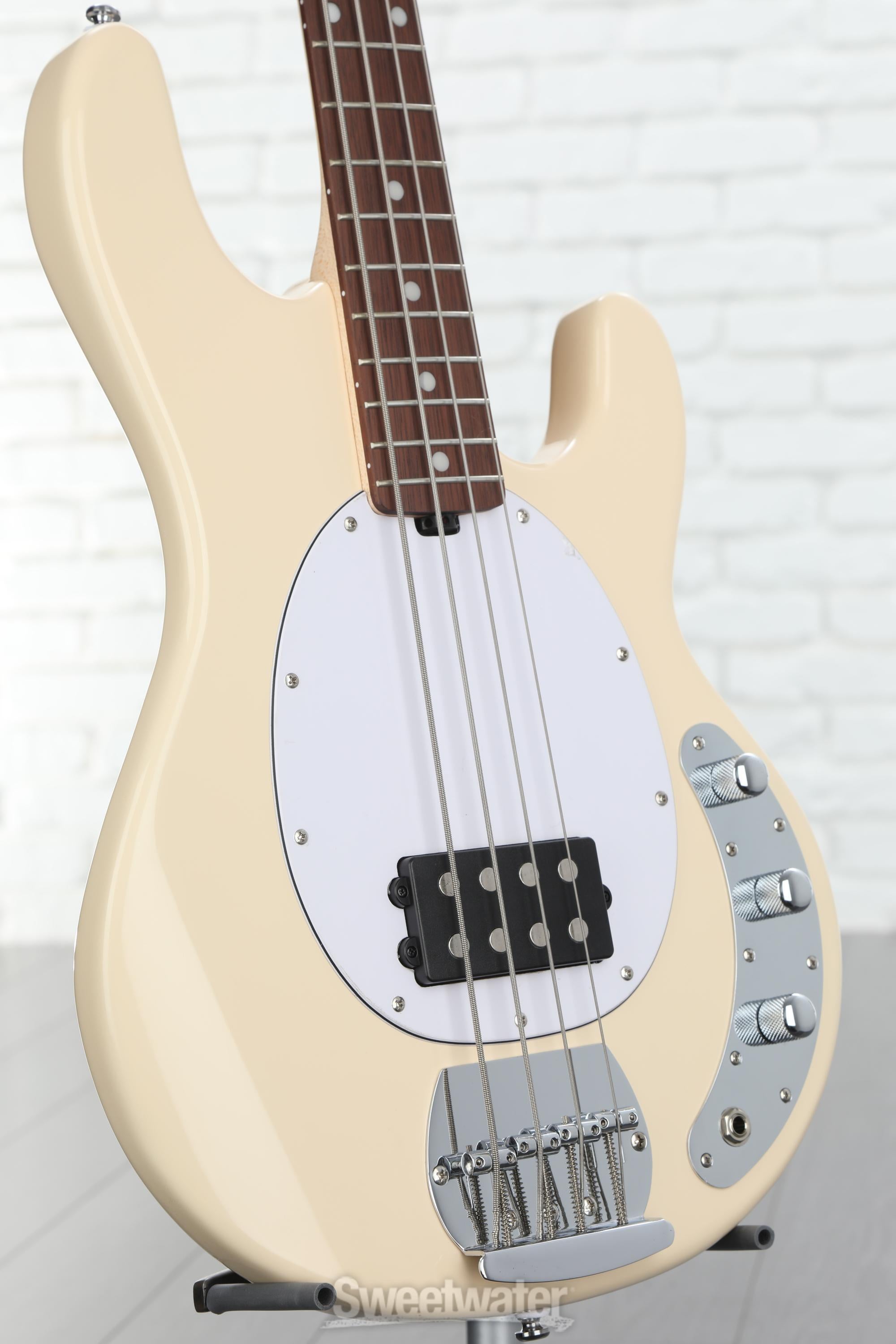 Sterling By Music Man StingRay RAY4 Bass Guitar - Vintage Cream