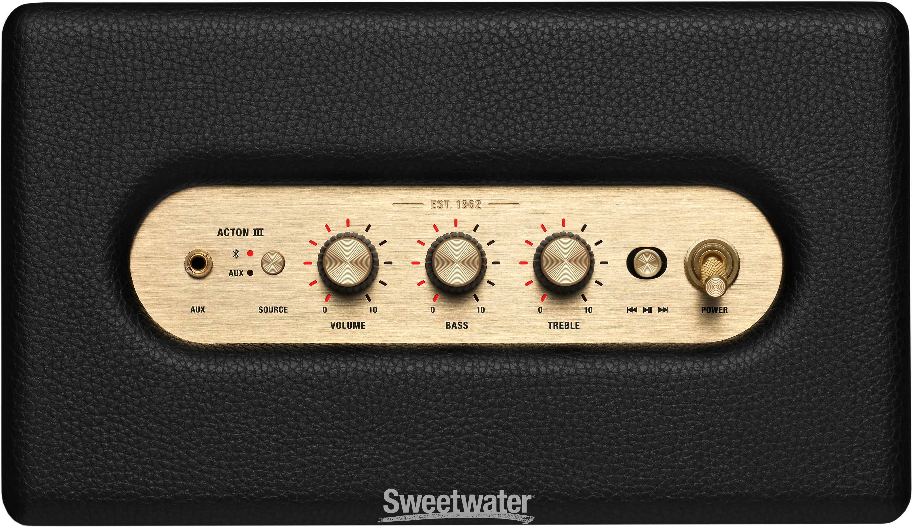 Marshall Acton III Compact Bluetooth Speaker - Black