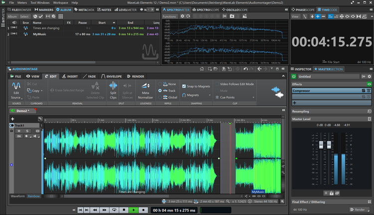 Steinberg WaveLab Elements 12 Mastering Software Suite