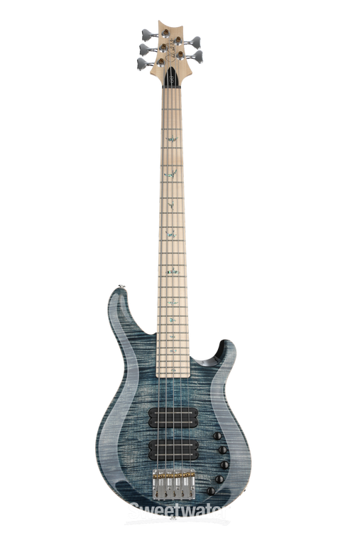 PRS Grainger 5-String Bass Guitar - Faded Whale Blue 10-Top