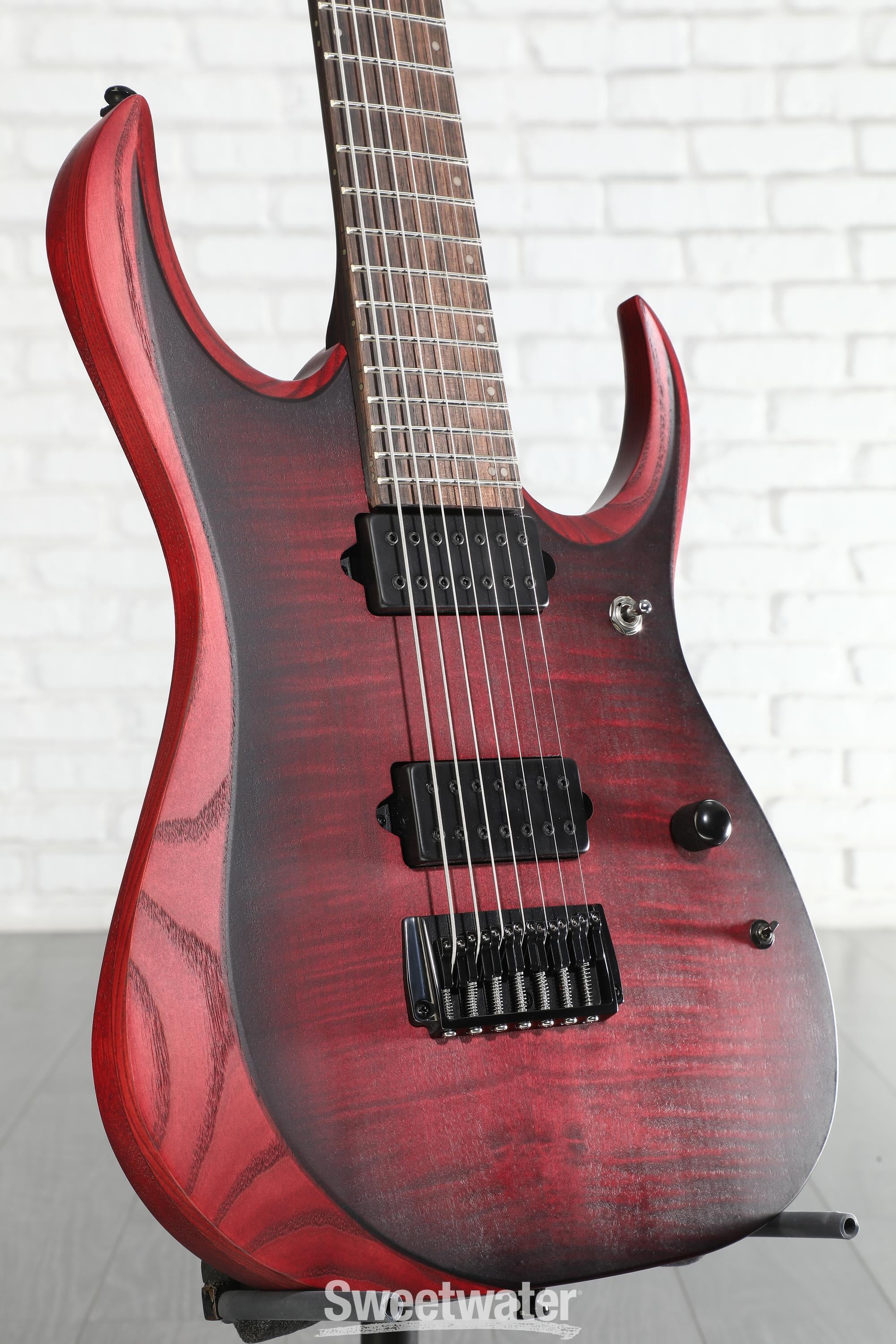 Ibanez Standard RGD721FA 7-string Electric Guitar - Stained Wine Red Burst Flat