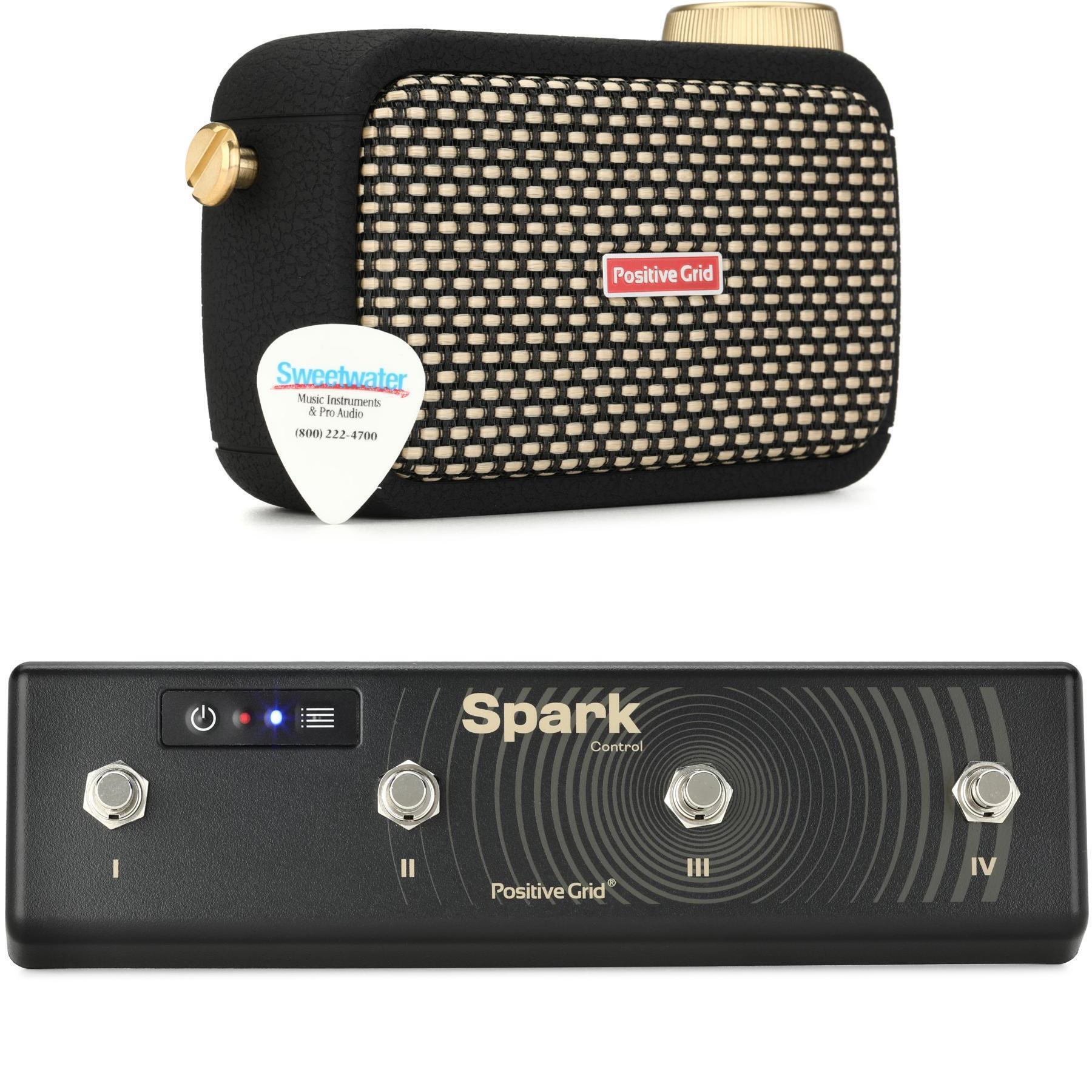 Positive Grid Spark GO Ultra-portable Smart Guitar Amp and Bluetooth  Speaker with Footswitch