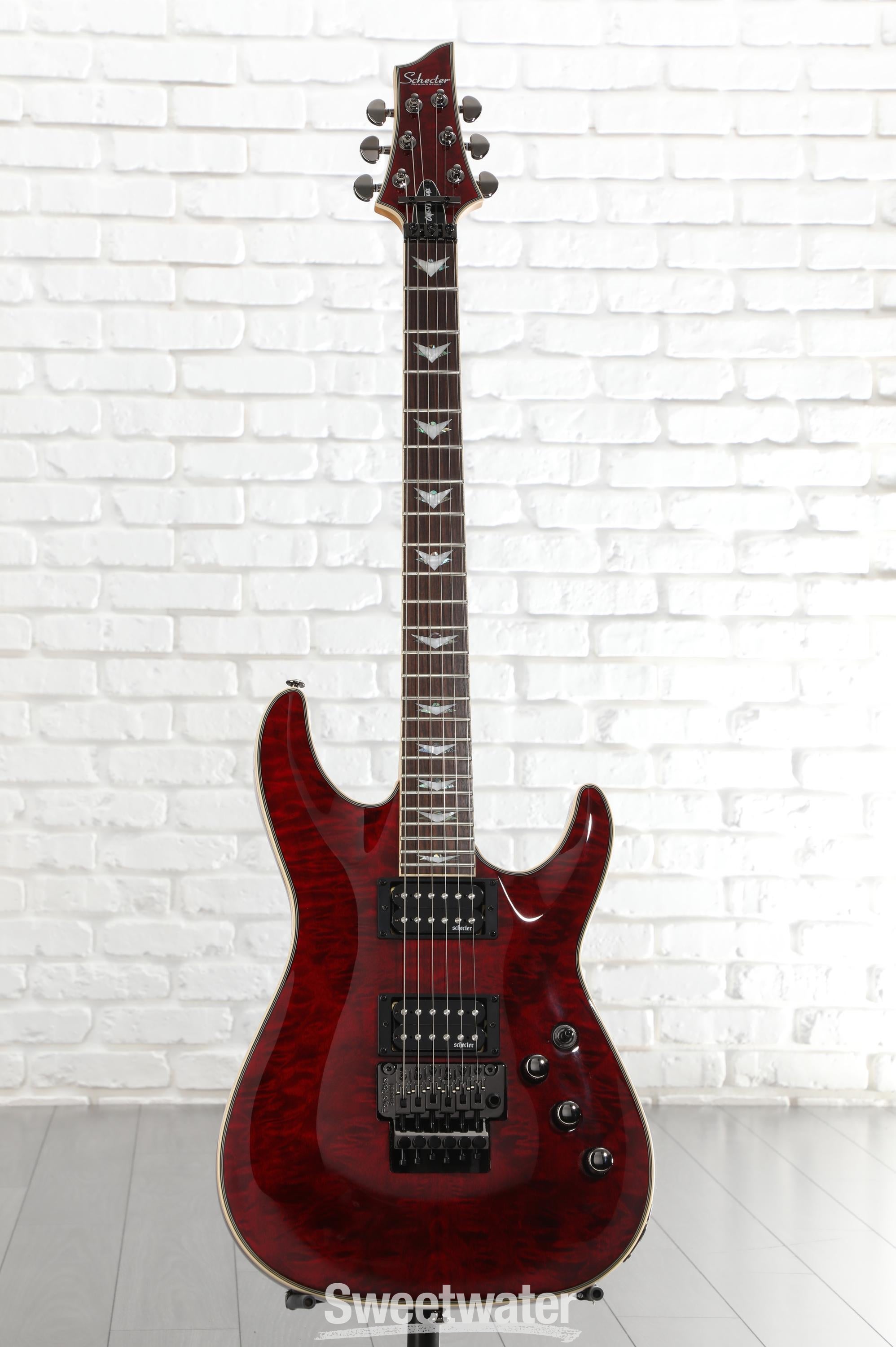 ギター Schecter omen extreme-FR Schecter Omen Extreme-6 FR Electric Guitar - Black Cherry | Sweetwater