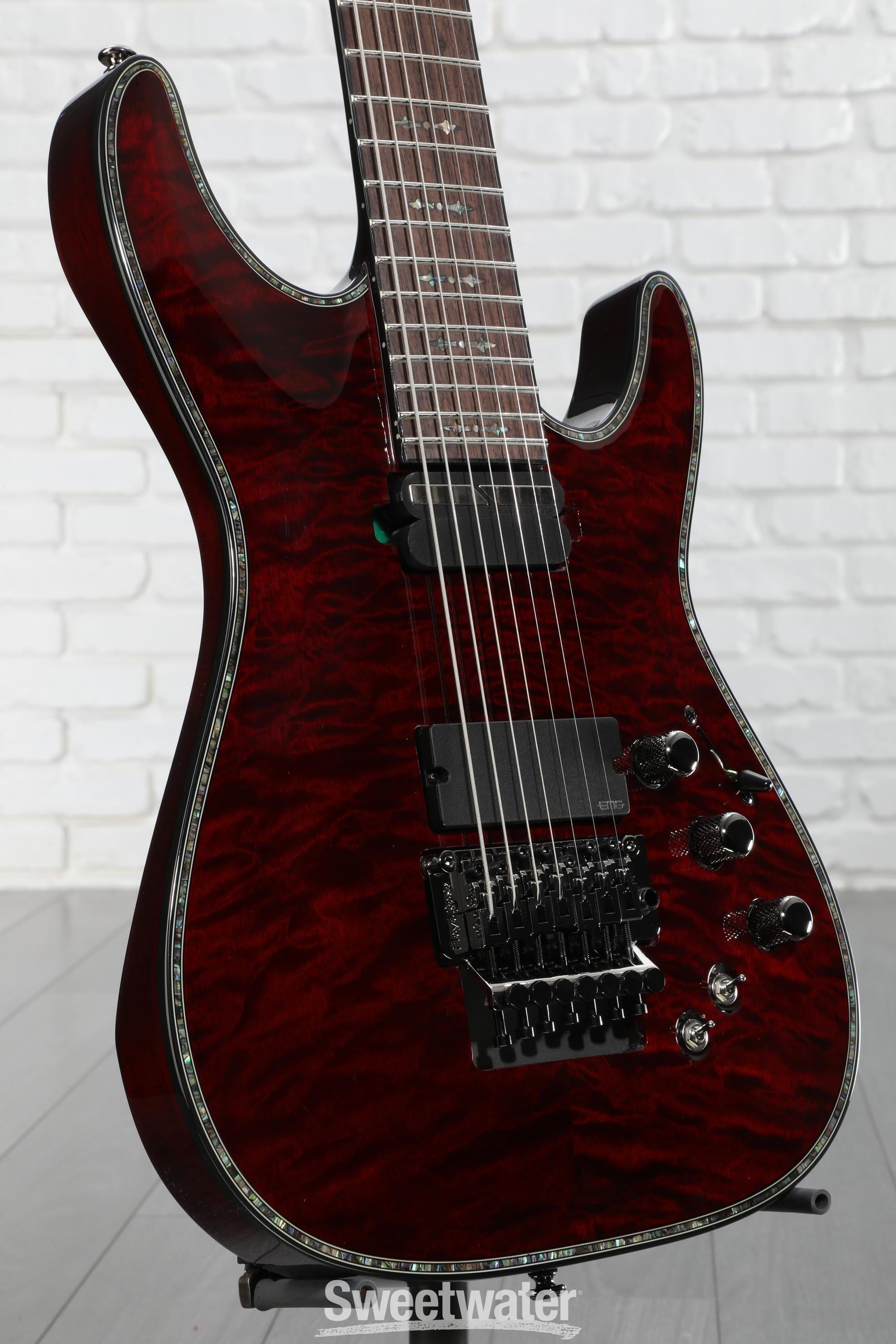 Schecter Hellraiser C-7 FR-S Electric Guitar - Black Cherry
