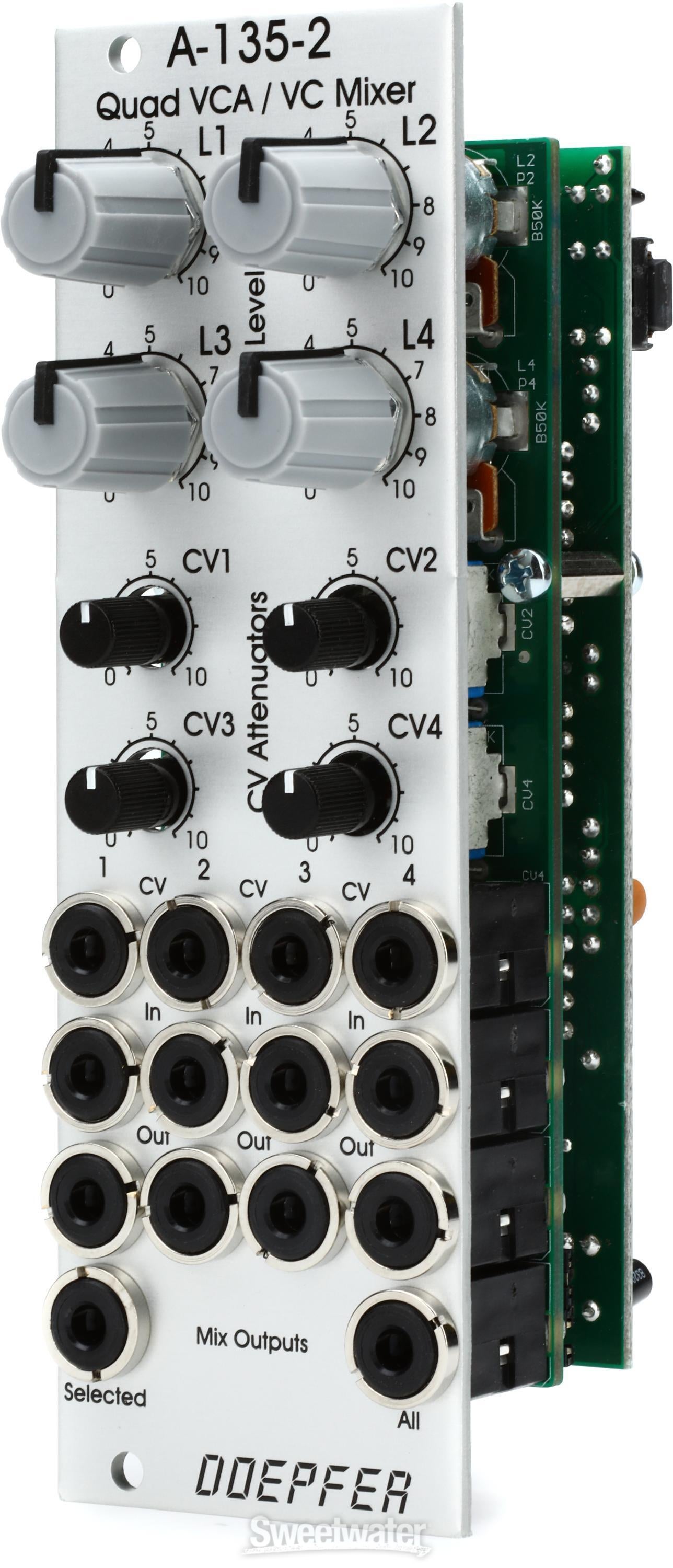 Doepfer A-135-2 Quad VCA / Voltage Controlled Mixer Eurorack Module -  Standard Edition