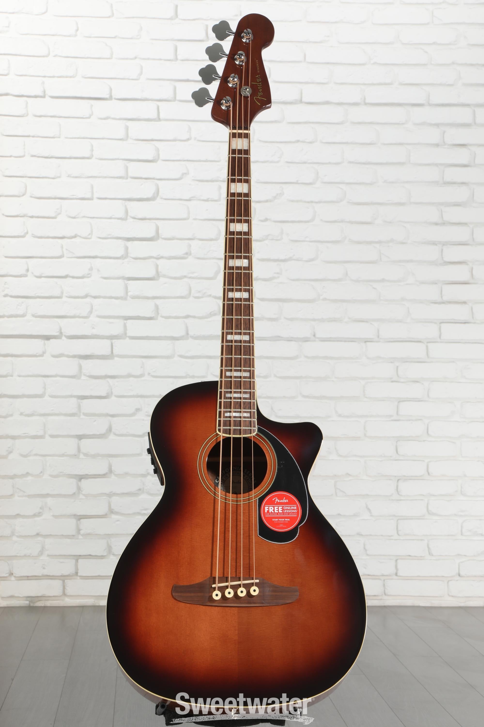 Fender Kingman Acoustic-electric Bass - Shaded Edge Burst | Sweetwater