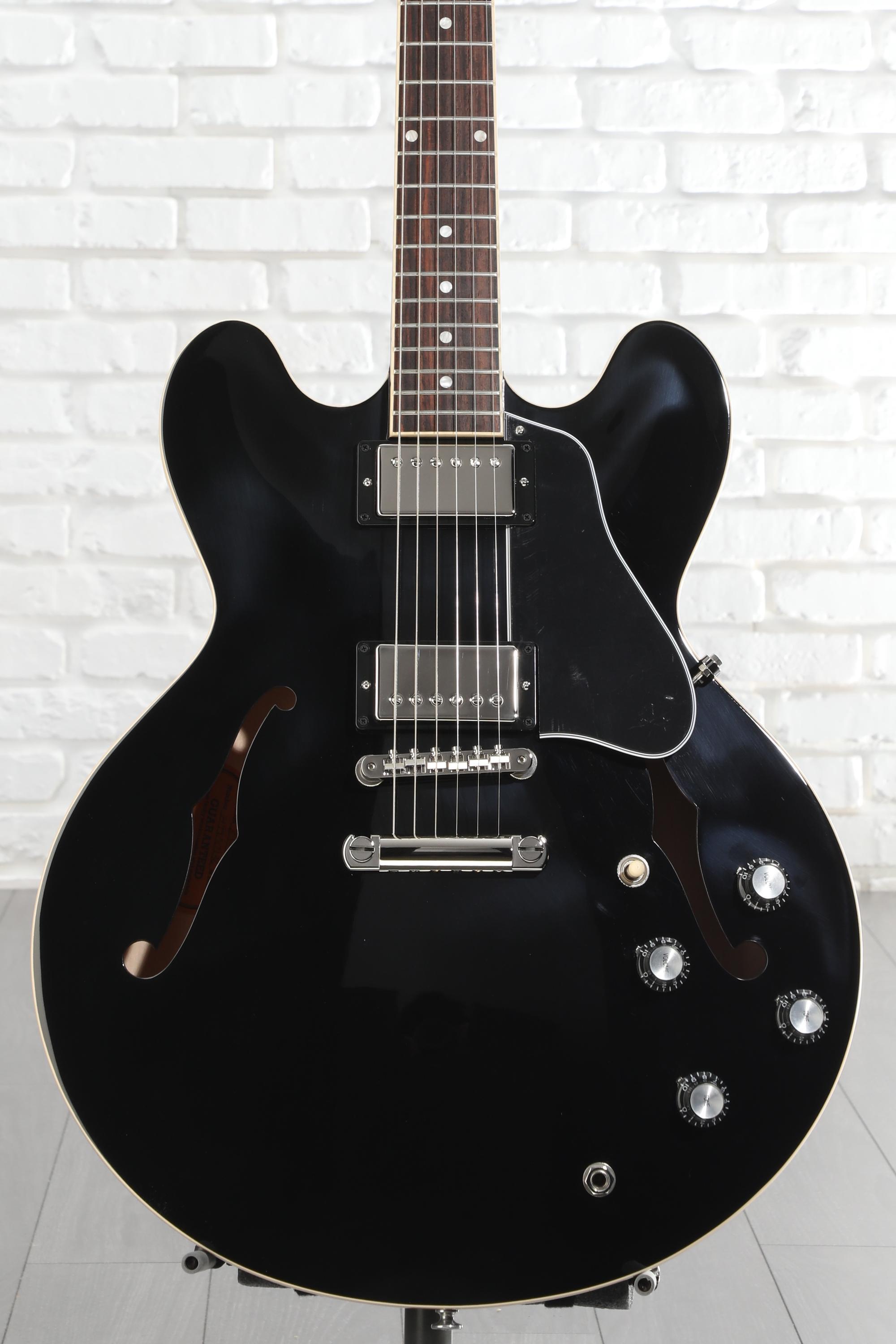 ギター Gibson ES-335 Ebony Gibson ES-335 Semi-hollow body Electric Guitar - Vintage Ebony