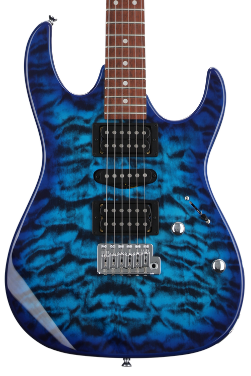 Ibanez GIO GRX70QA 、おまけ付 Amazon.com: Ibanez GIO Series GRX70QA - Transparent Blue
