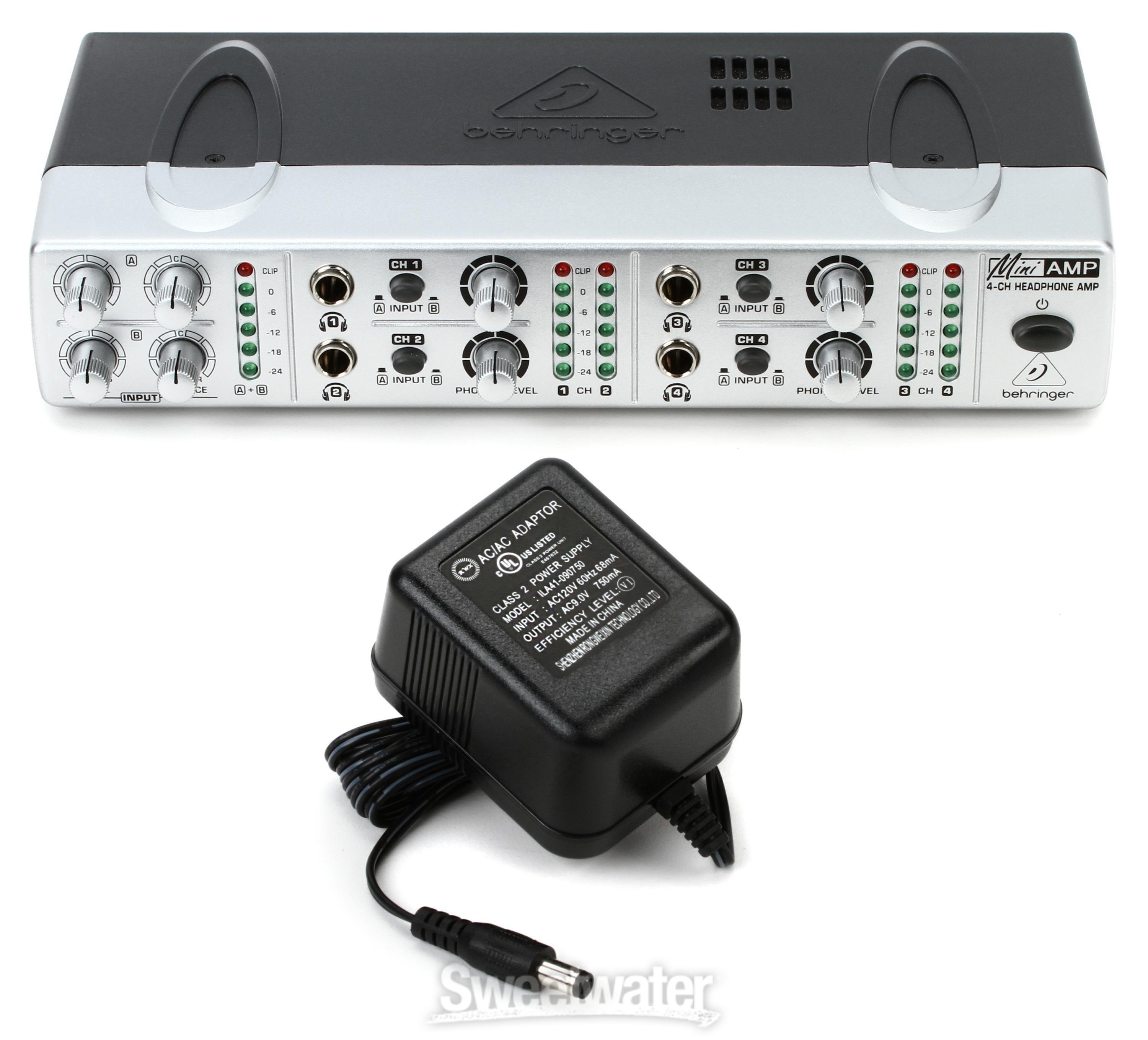 Behringer MiniAmp AMP800 4-channel Headphone Amplifier | Sweetwater