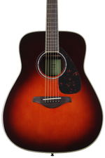Photo of Yamaha FG830 Dreadnought Acoustic Guitar - Tobacco Brown Sunburst