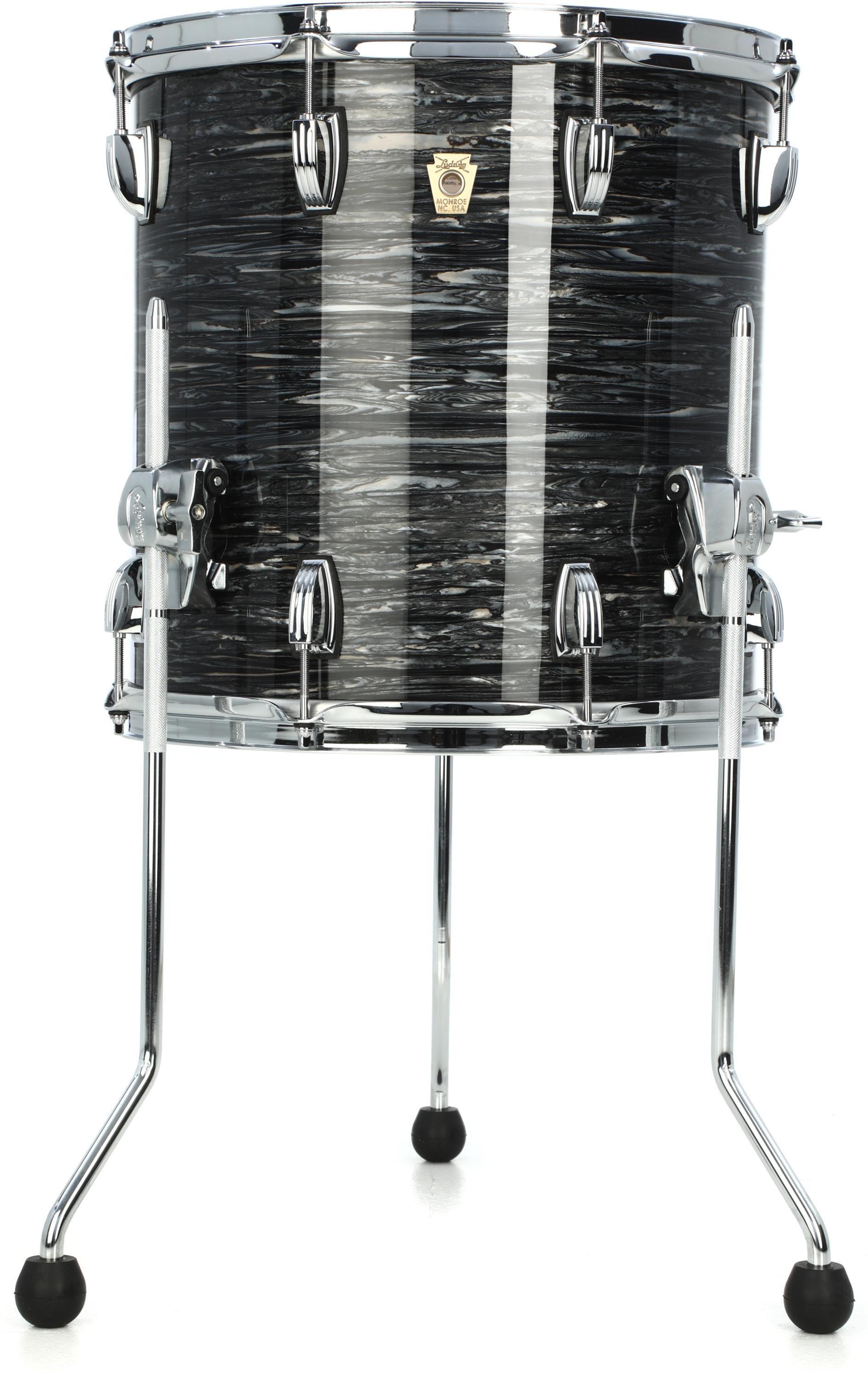 Ludwig Classic Maple Floor Tom - 14 x 14 inch - Vintage Black Oyster