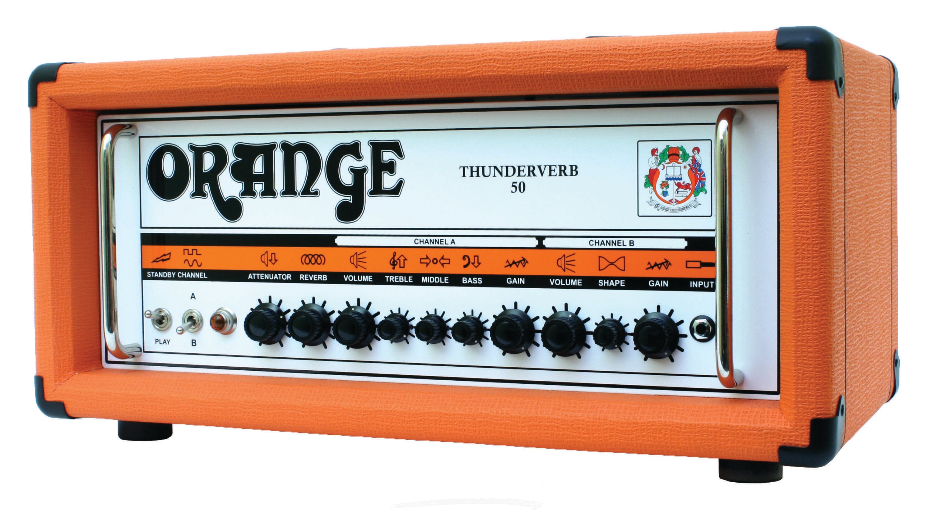 Orange Thunderverb 50 - 50-Watt 2-Channel Tube Head w