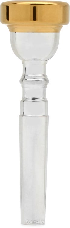 351 Classic Series Silver-plated Trumpet Mouthpiece with Gold-plated Rim -  1C - Sweetwater