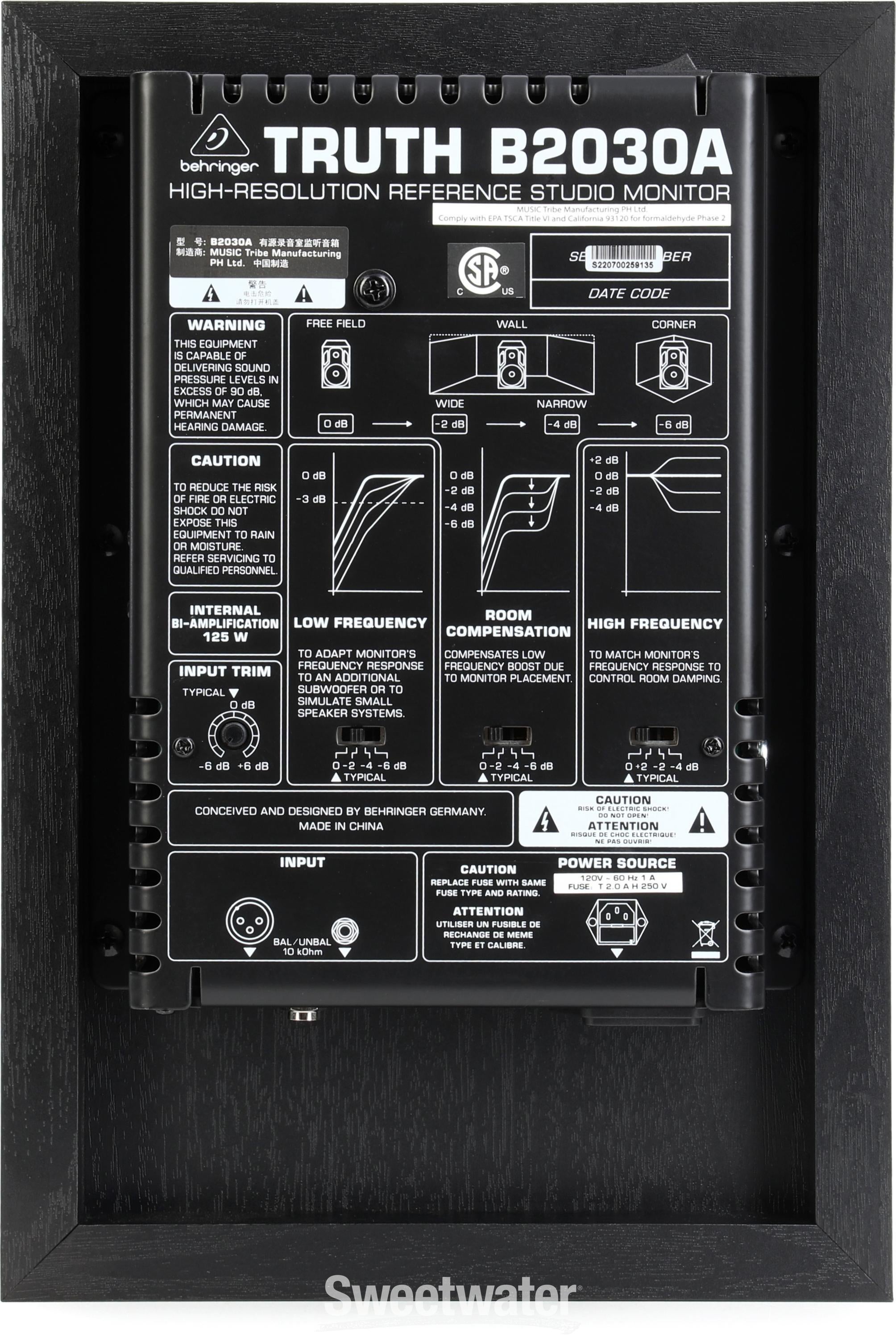 Behringer Truth B2030A 6.75 inch Powered Studio Monitor