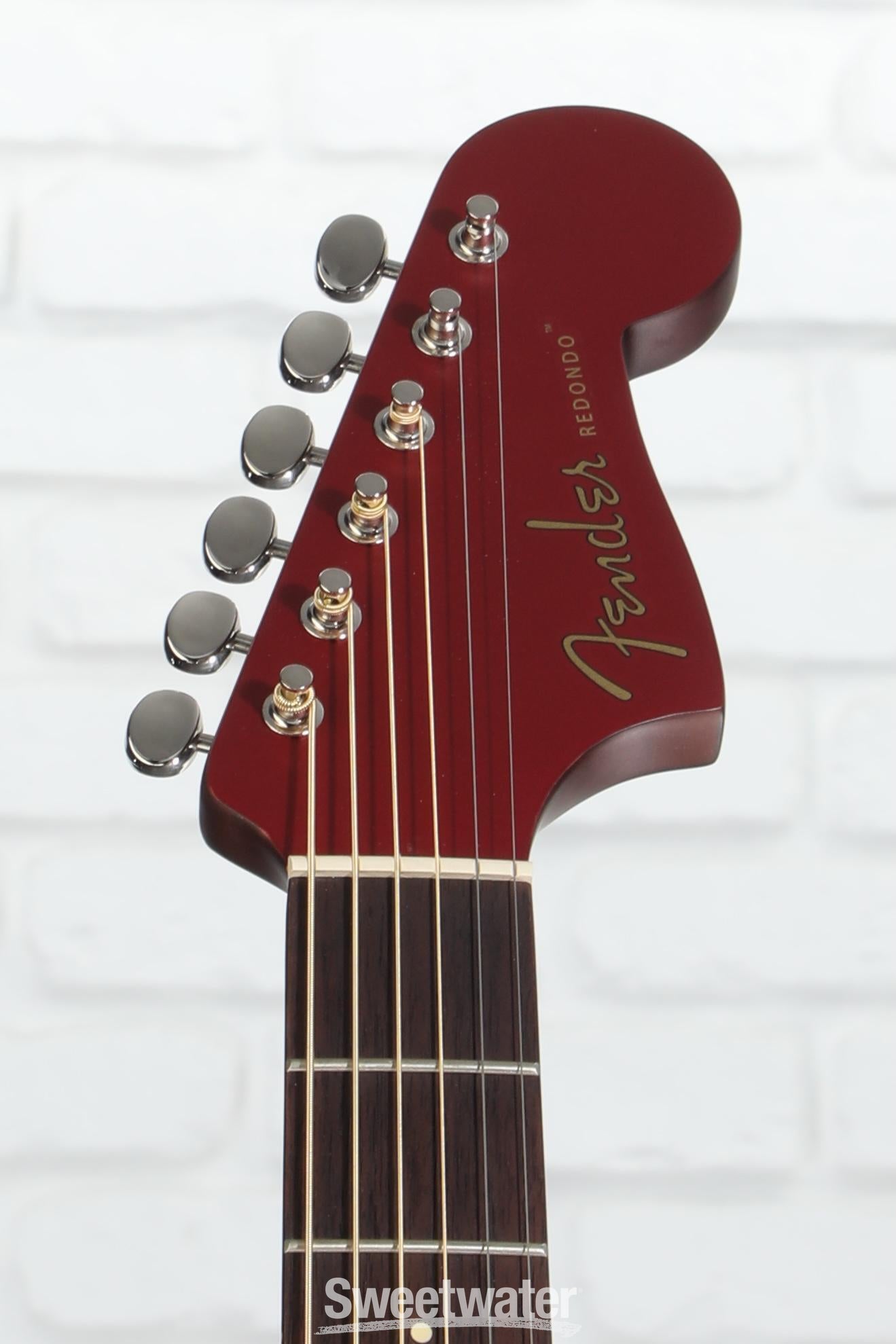 Fender Redondo Player Acoustic-electric Guitar - Candy Apple Red