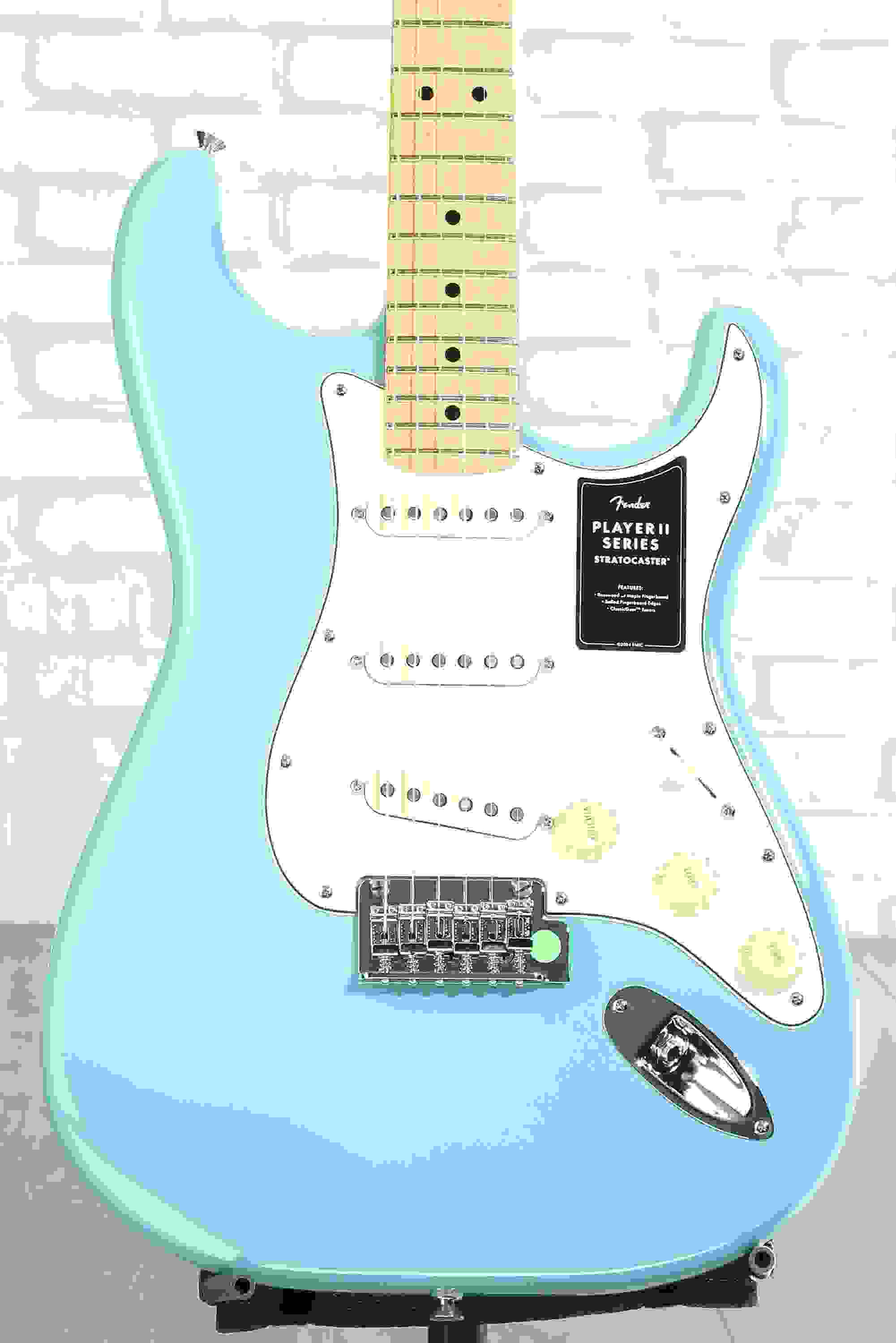 Fender Player II Stratocaster Electric Guitar - Aquatone Blue with Maple Fingerboard