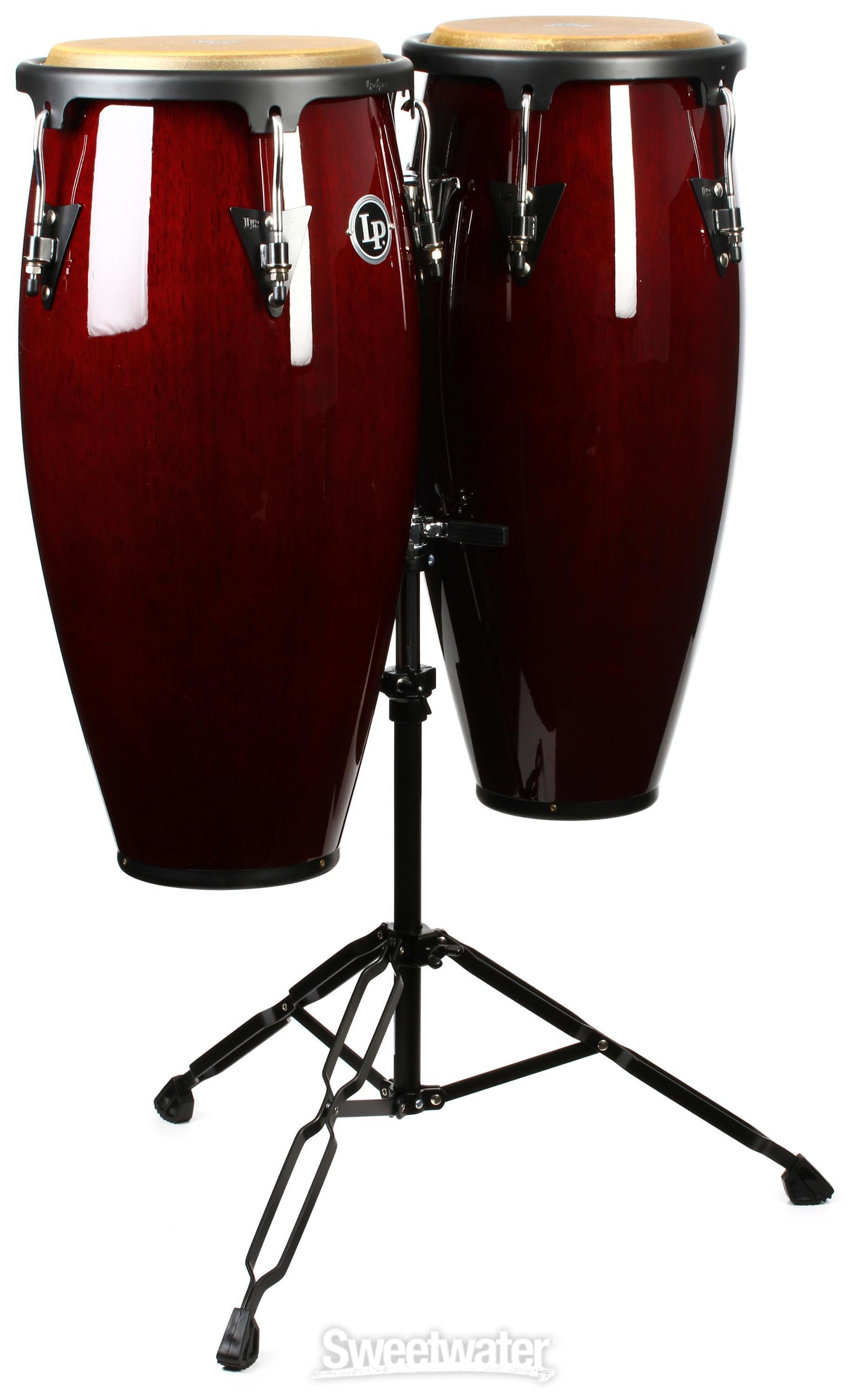 Latin Percussion Aspire Wood Conga Set - 10/11 inch Dark Wood