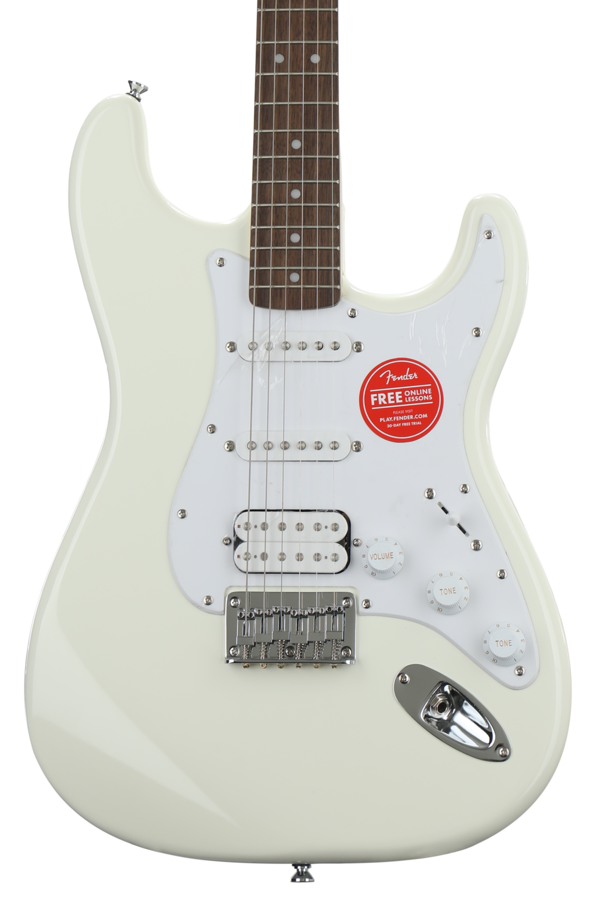 Squier Bullet Strat HSS HT - Arctic White with Indian Laurel