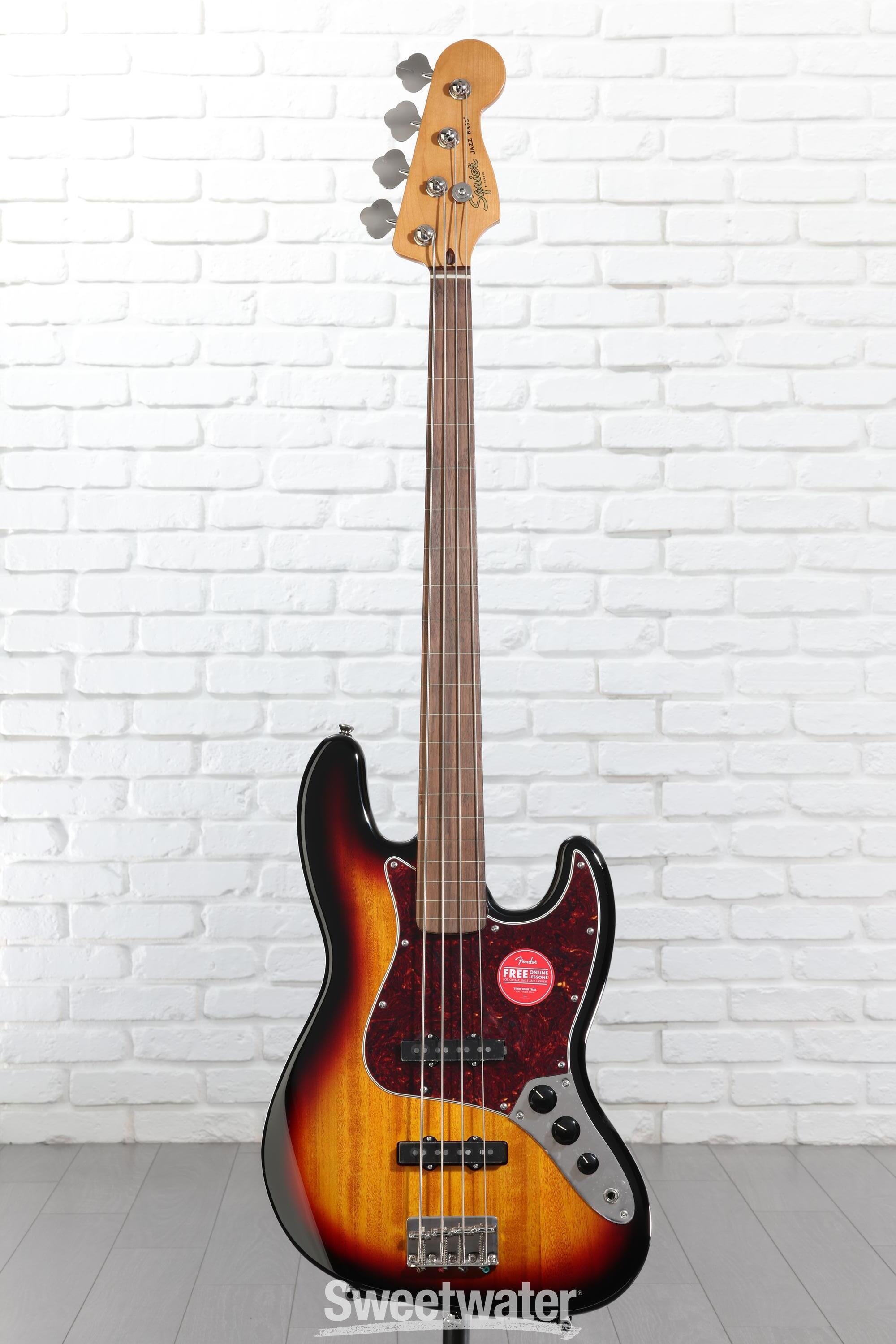 Squier Classic Vibe '60s Fretless Jazz Bass - 3-Tone Sunburst