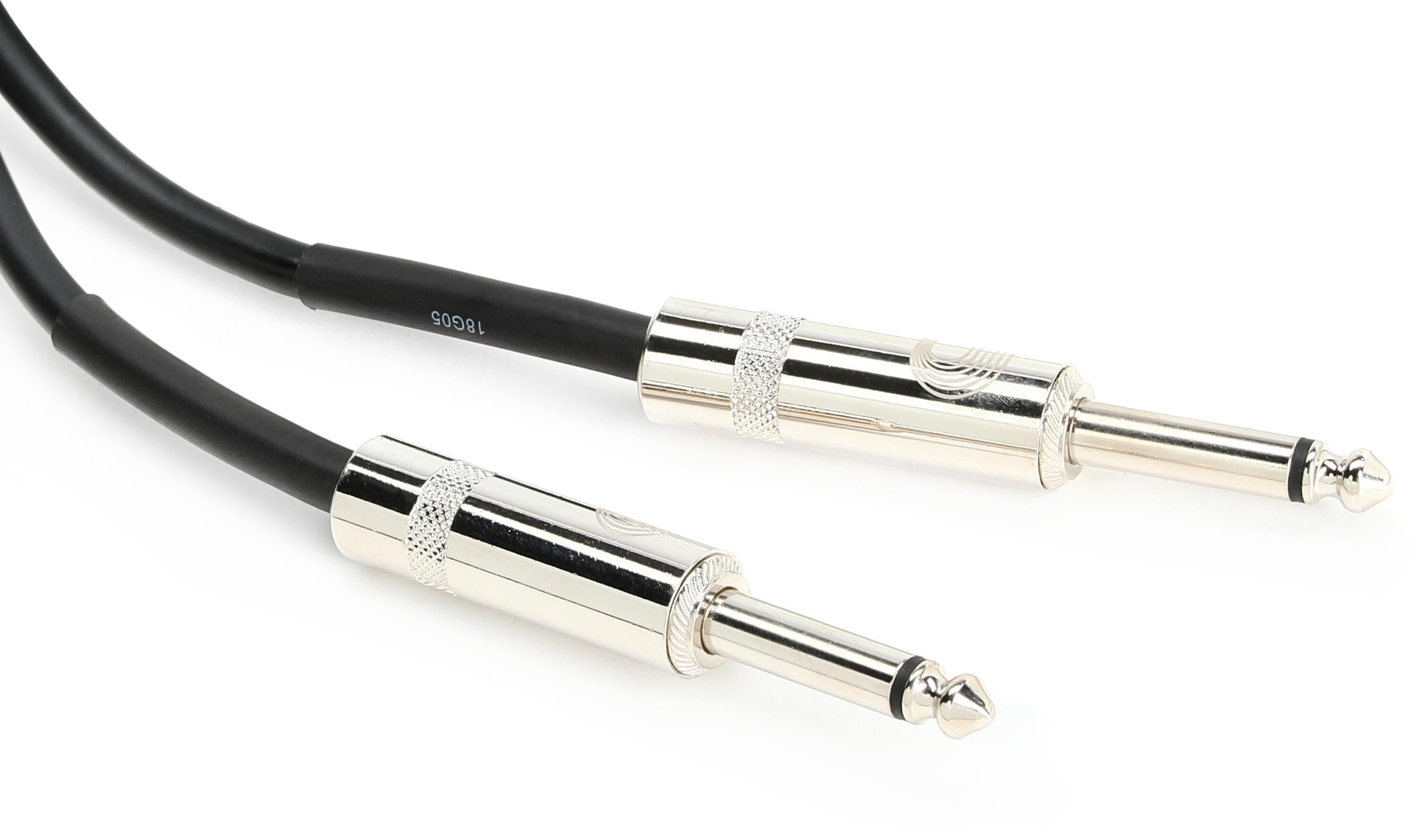 Photo of D'Addario PW-CDG-30BK Coiled Straight to Straight Instrument Cable - 30 foot Black