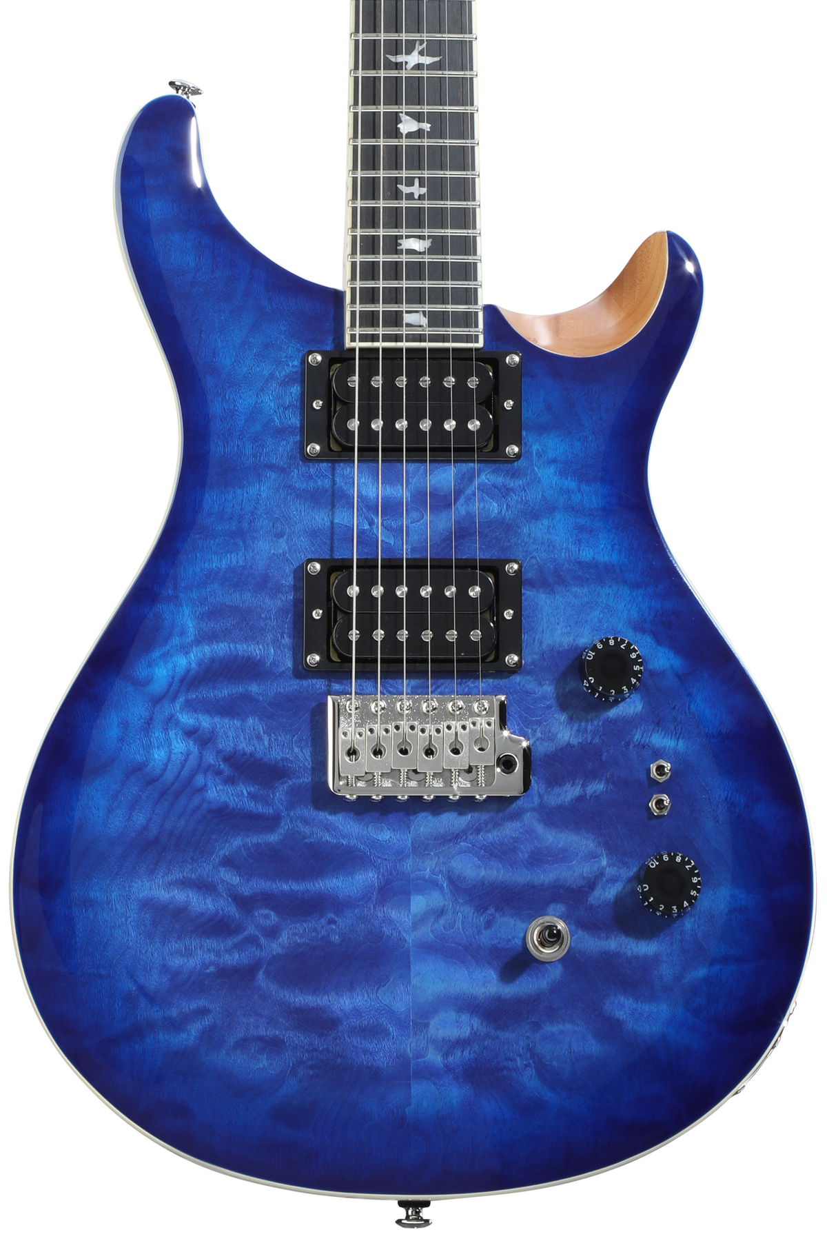PRS SE Custom 24-08 Quilt Top Electric Guitar - Faded Blue Burst