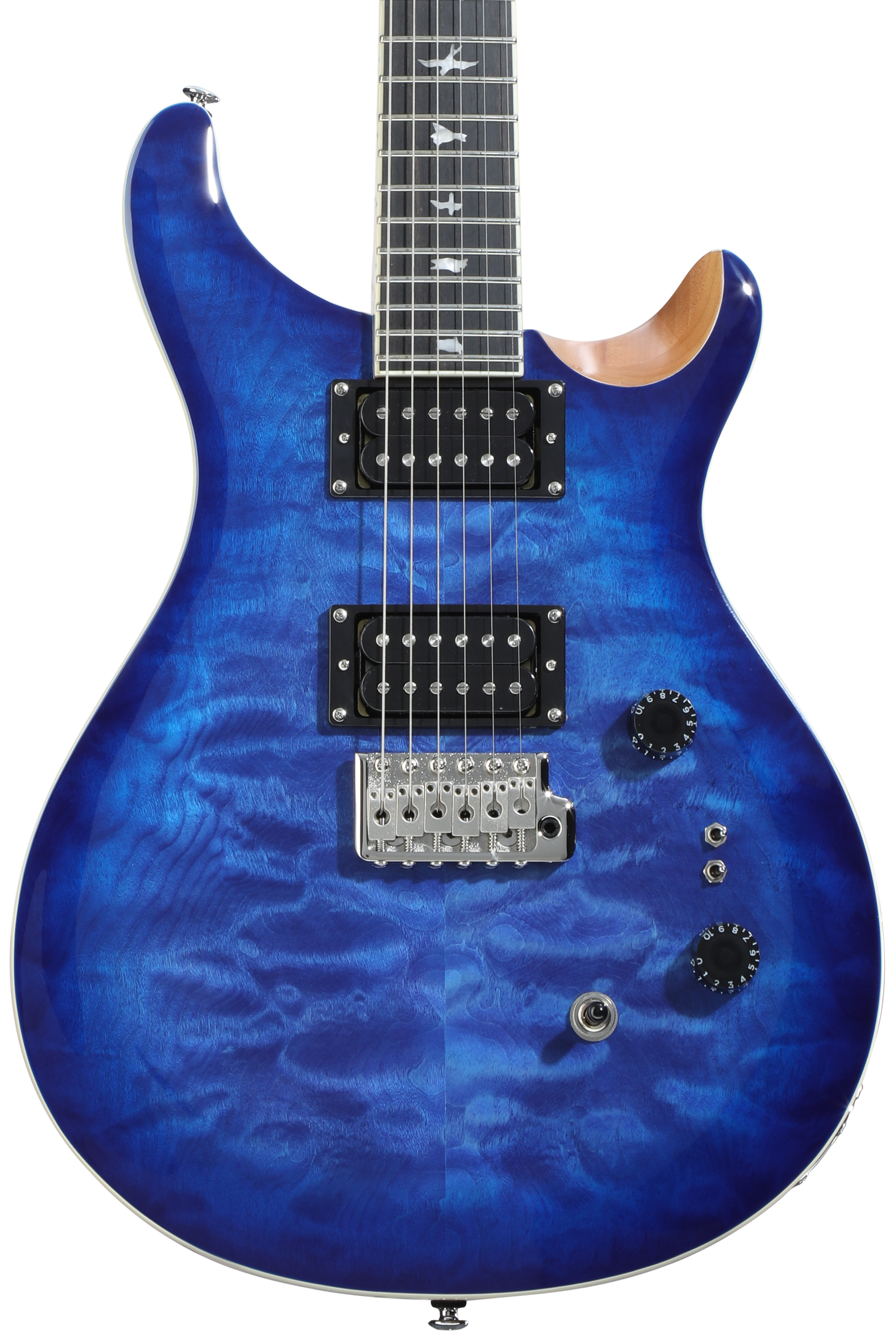 PRS SE Custom 24-08 Quilt Top Electric Guitar - Faded Blue Burst