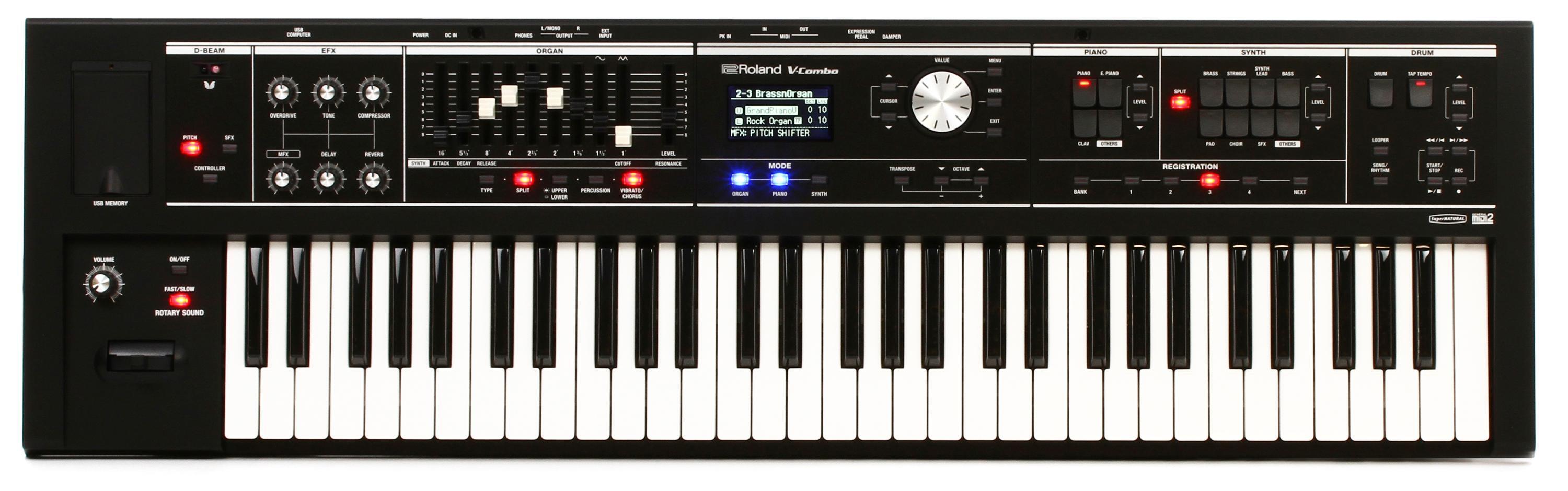 Roland V-Combo VR-09-B 61-key Stage Performance Keyboard | Sweetwater