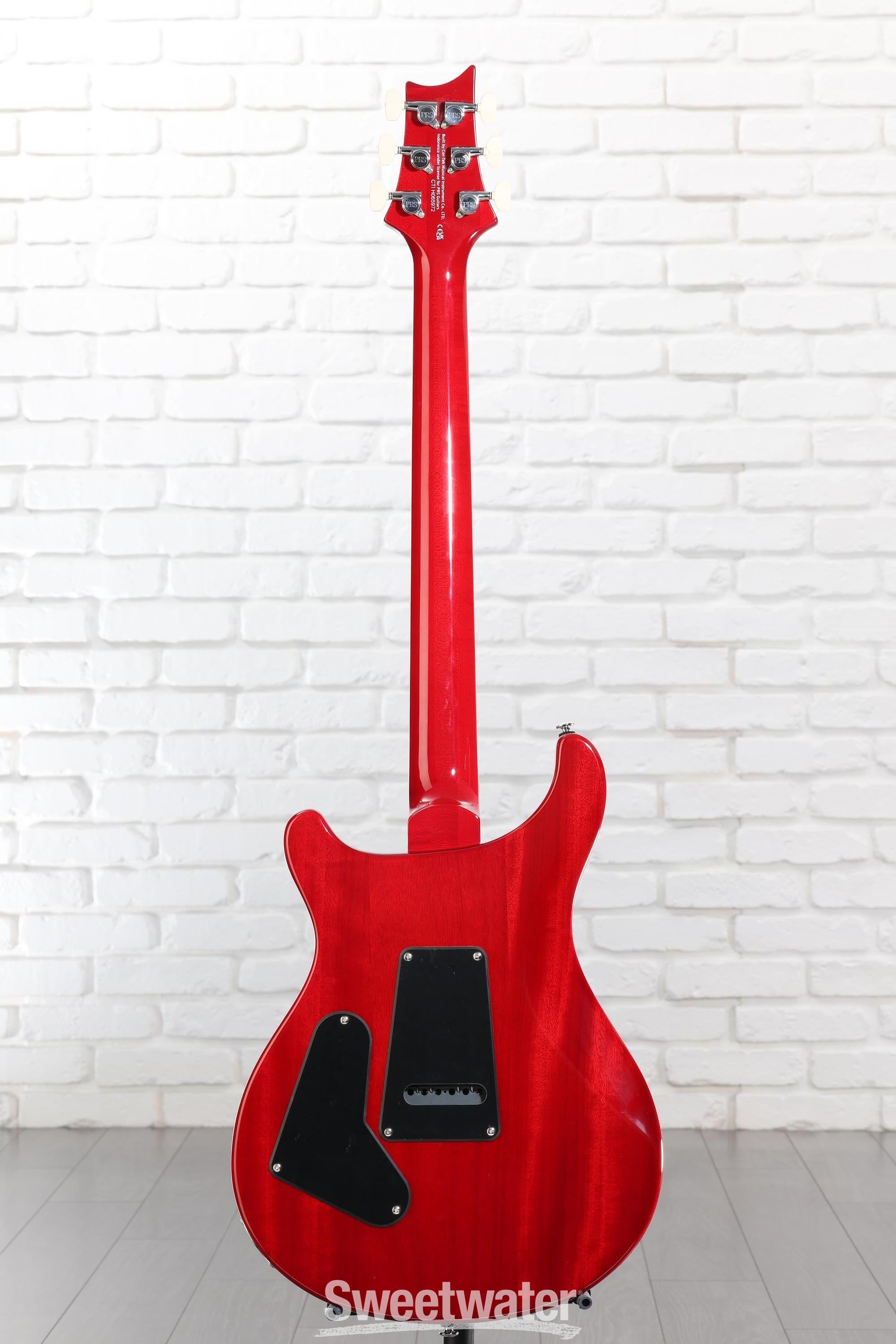 PRS SE Custom 24-08 Quilt Electric Guitar - Charcoal Cherry Burst