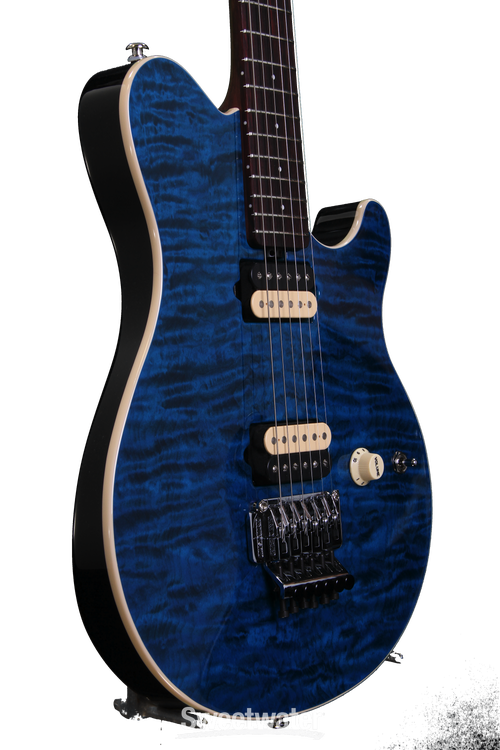 Ernie Ball Music Man Axis Floyd Rose - Trans Blue | Sweetwater