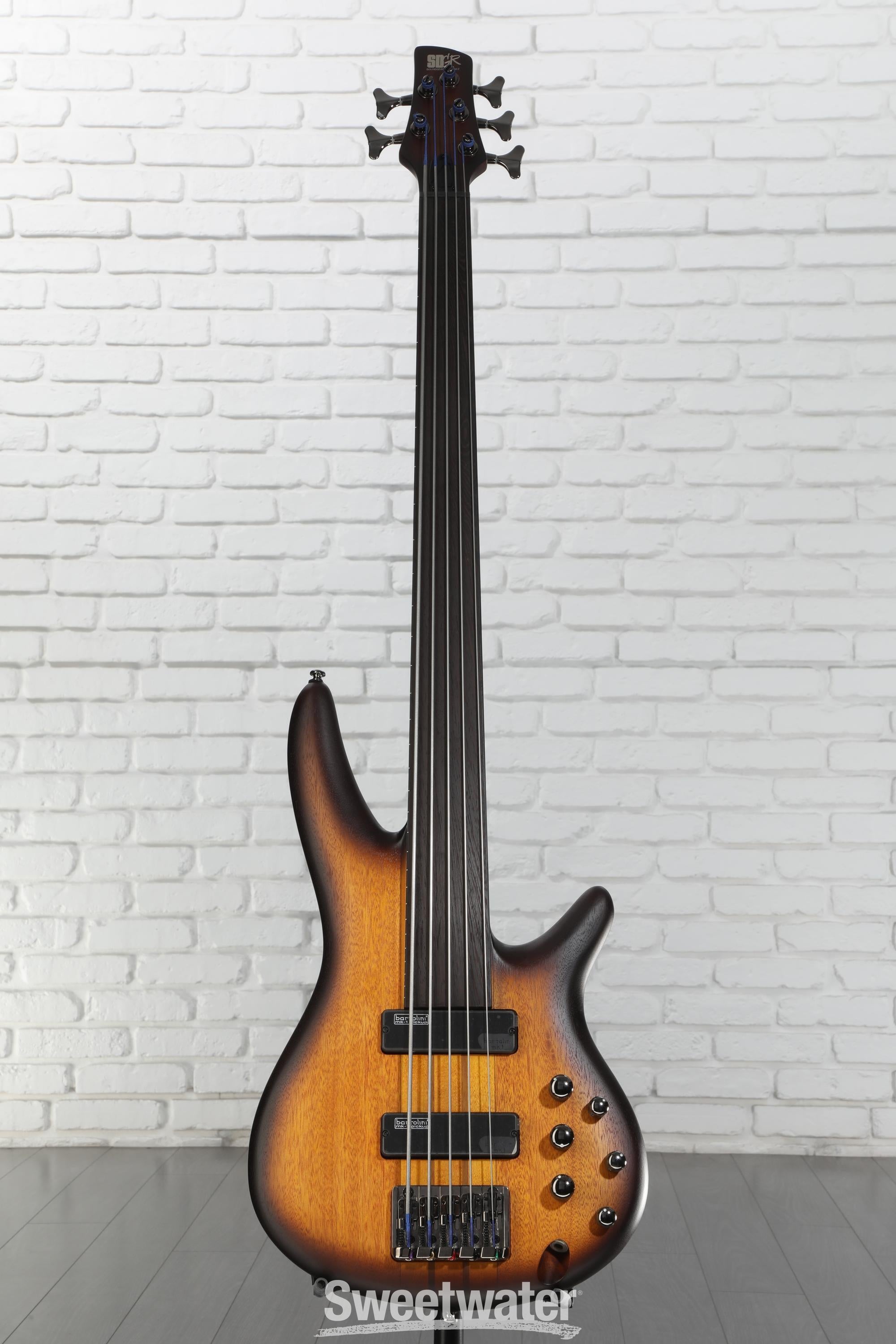 Ibanez Bass Workshop SRF705 Fretless Bass Guitar - Brown Burst
