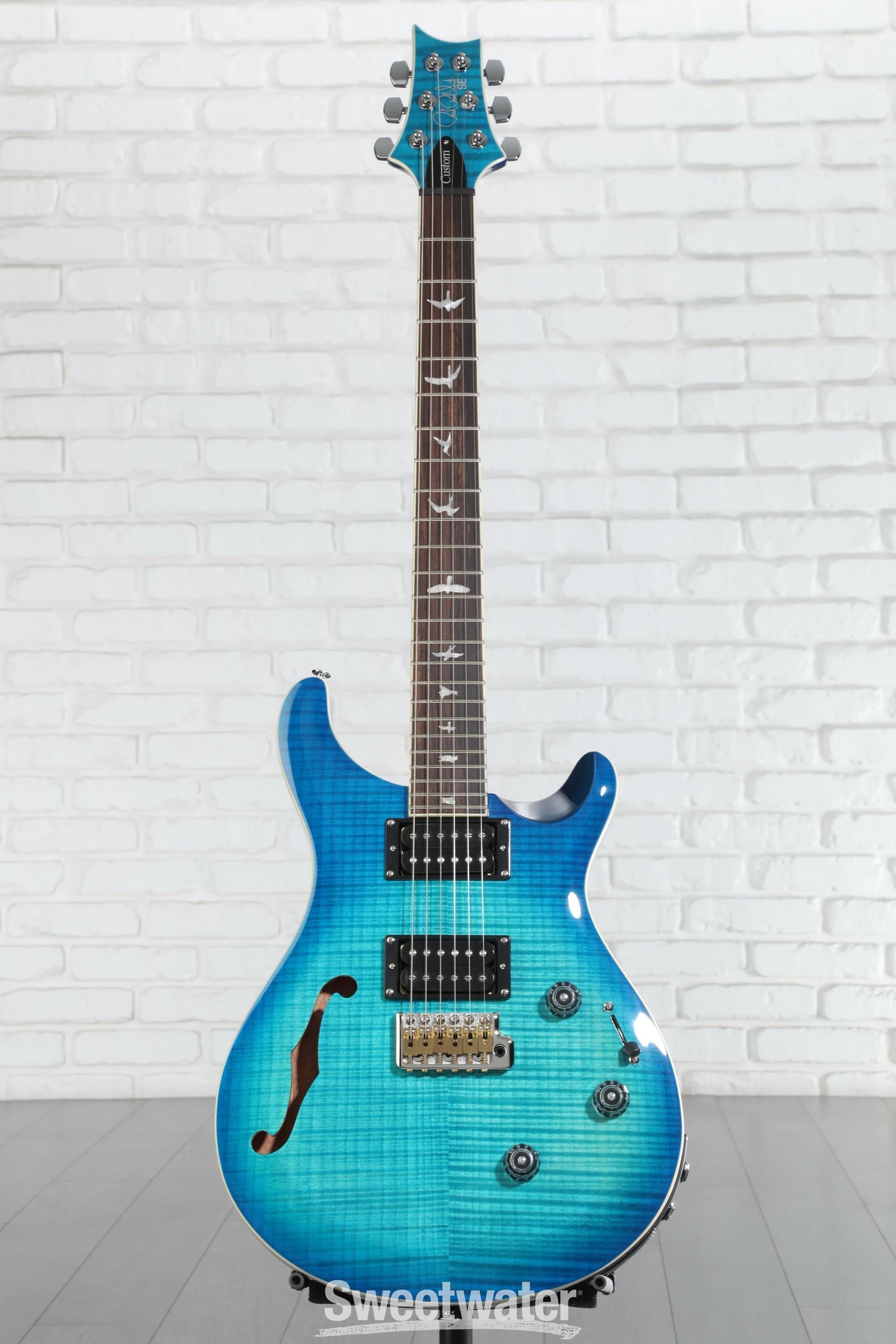 PRS SE Custom 24 Semi-Hollow Piezo Electric Guitar - Lake Blue